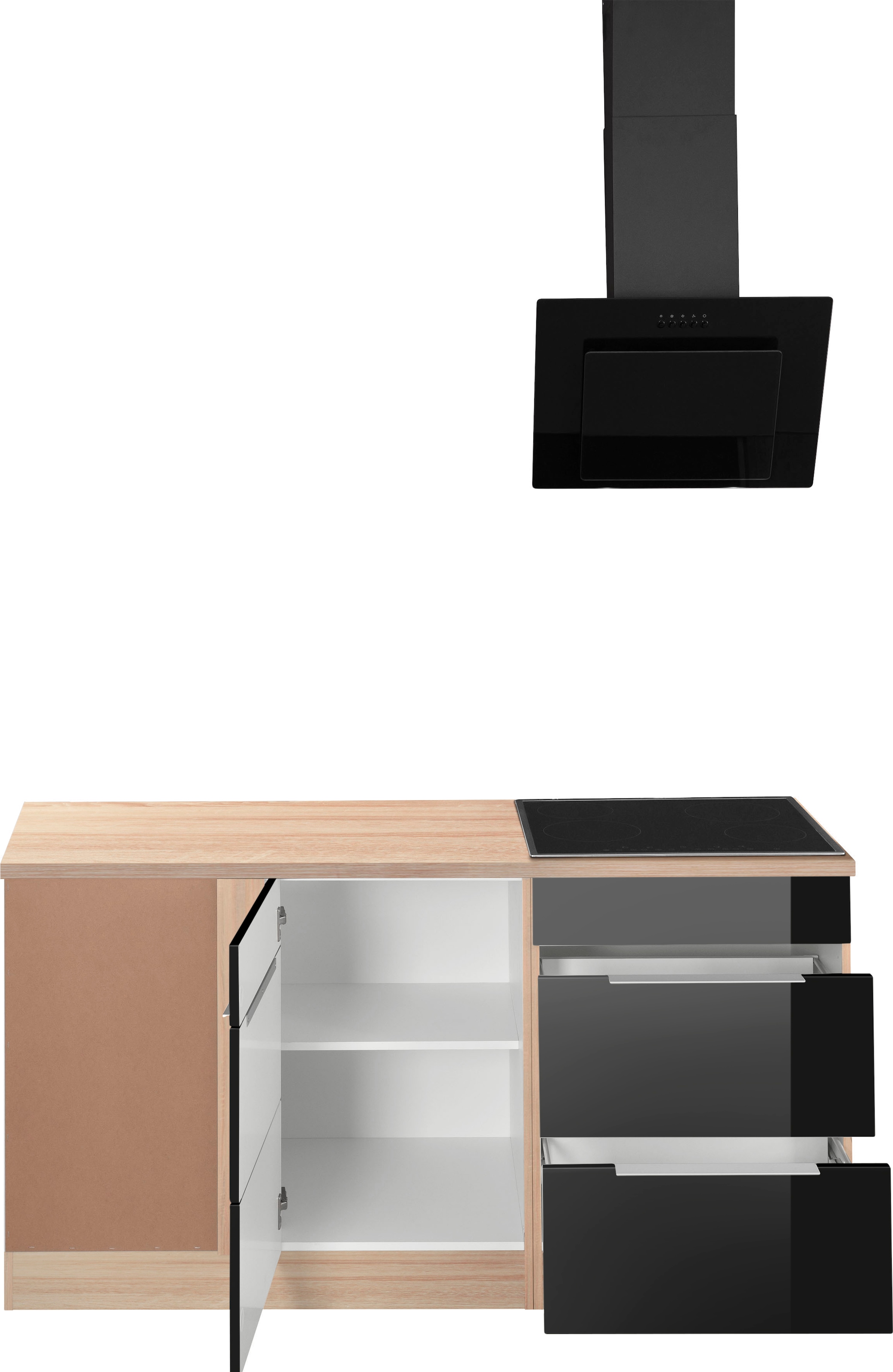 KOCHSTATION Winkelküche »KS-Brindisi« Stellbreite 230/170 cm, wahlweise mit E-Geräten, mit MDF-Fronten