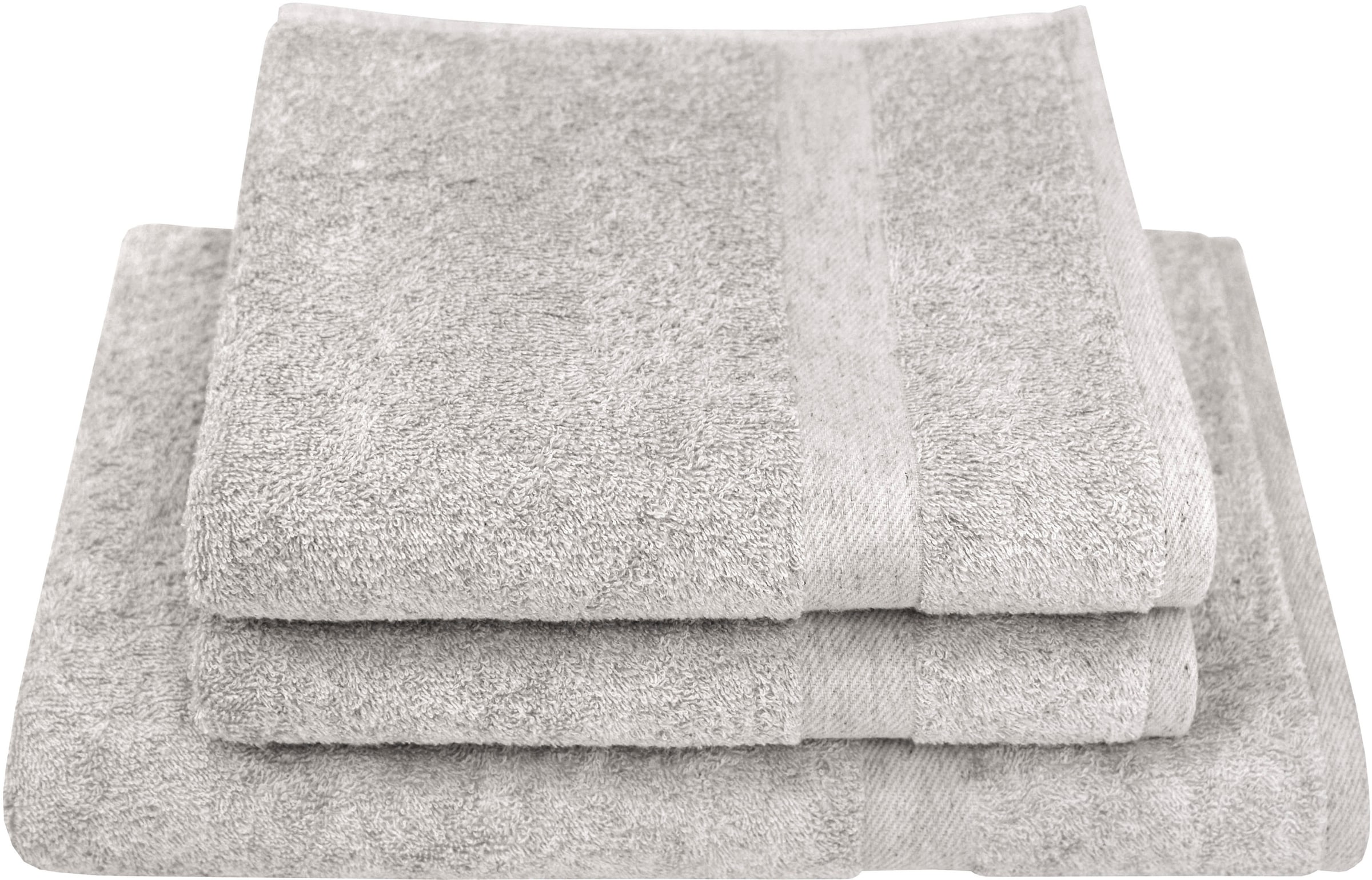 Image of Dyckhoff Handtuch Set "Deep Harmony Comfort" Set 3 Stk. Frottier 15% Hanf;2 Handtücher (50x100cm), 1 Duschtuch (70x140cm)