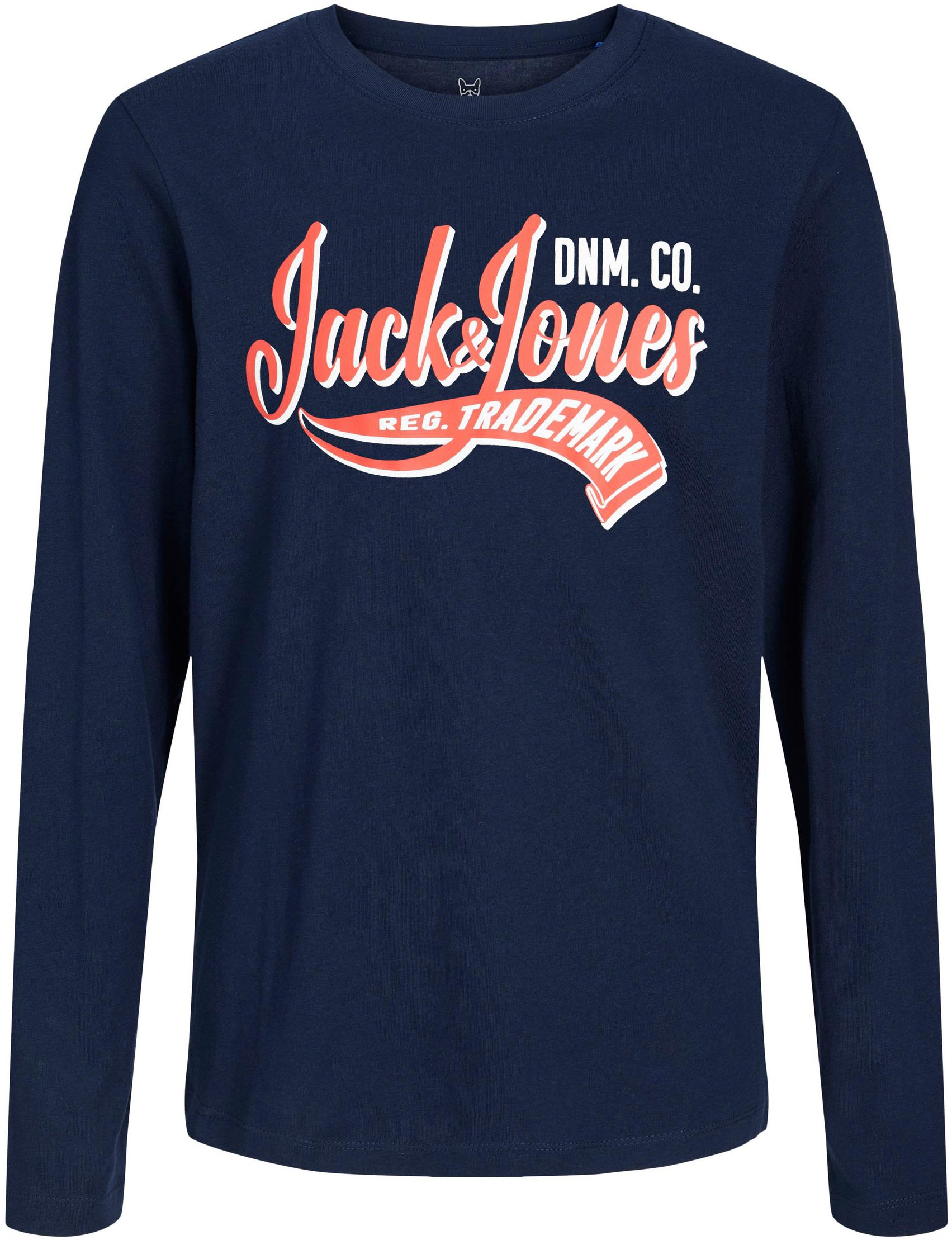 Jack & Jones Junior Langarmshirt »JJELOGO TEE LS ONECK 2 COL AW23 NOOS JNR«