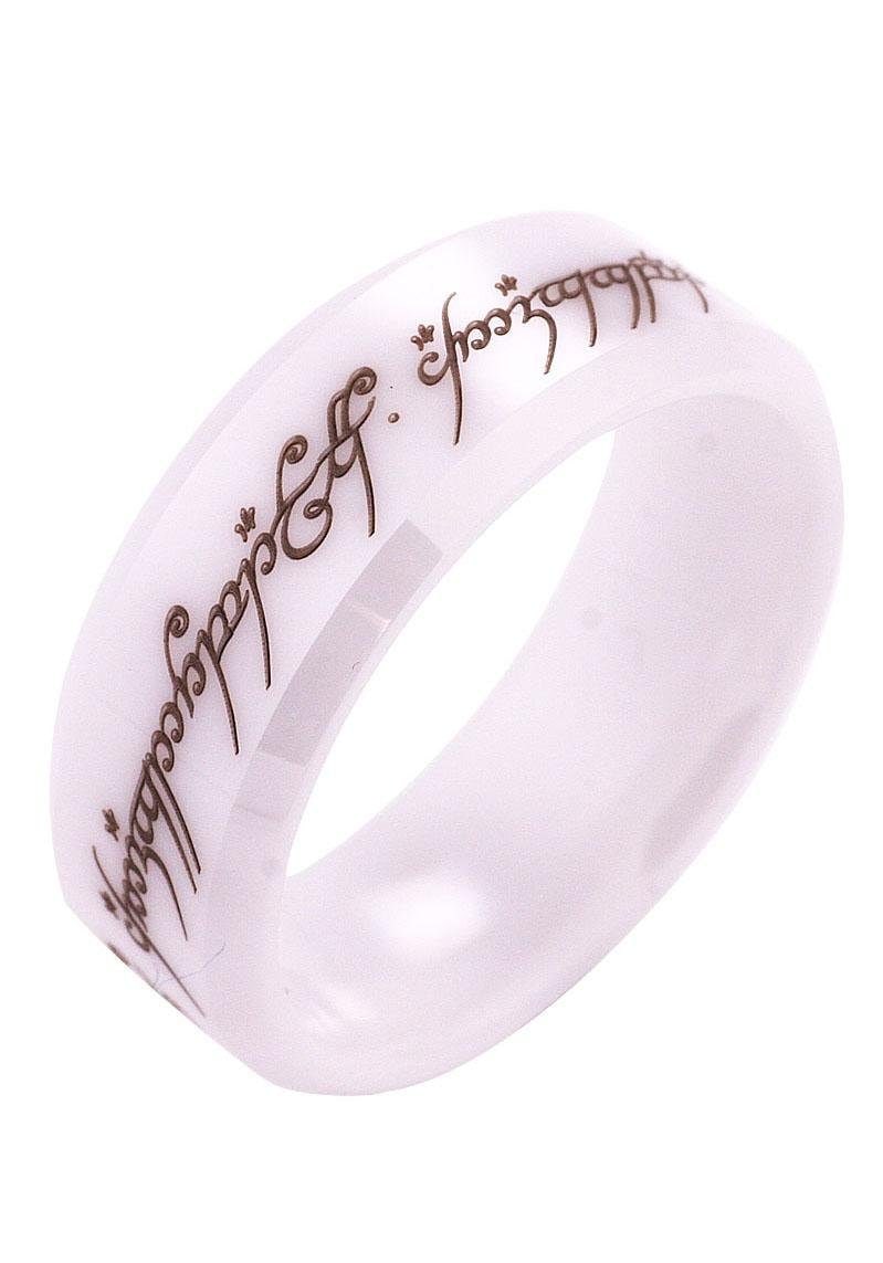 Fingerring »Der Eine Ring - Keramik weiss, 20003816«, Made in Germany