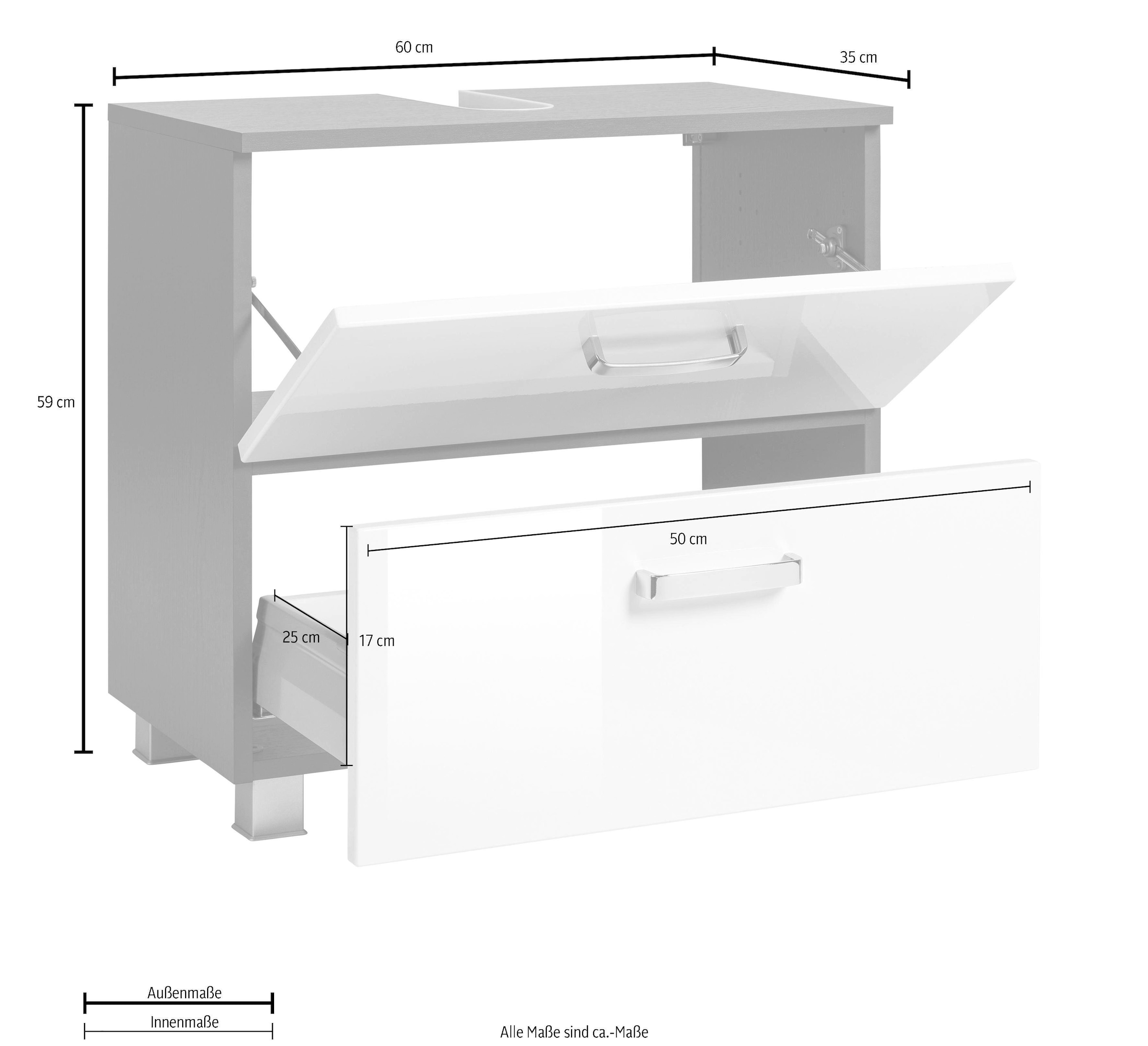 HELD MÖBEL Waschbeckenunterschrank »Ravenna«, Breite 60 cm, mit  Soft-Close-Funktion bequem kaufen | Waschbeckenunterschränke