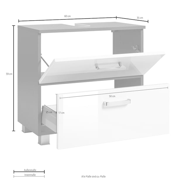 HELD MÖBEL Waschbeckenunterschrank »Ravenna«, Breite 60 cm, mit  Soft-Close-Funktion bequem kaufen