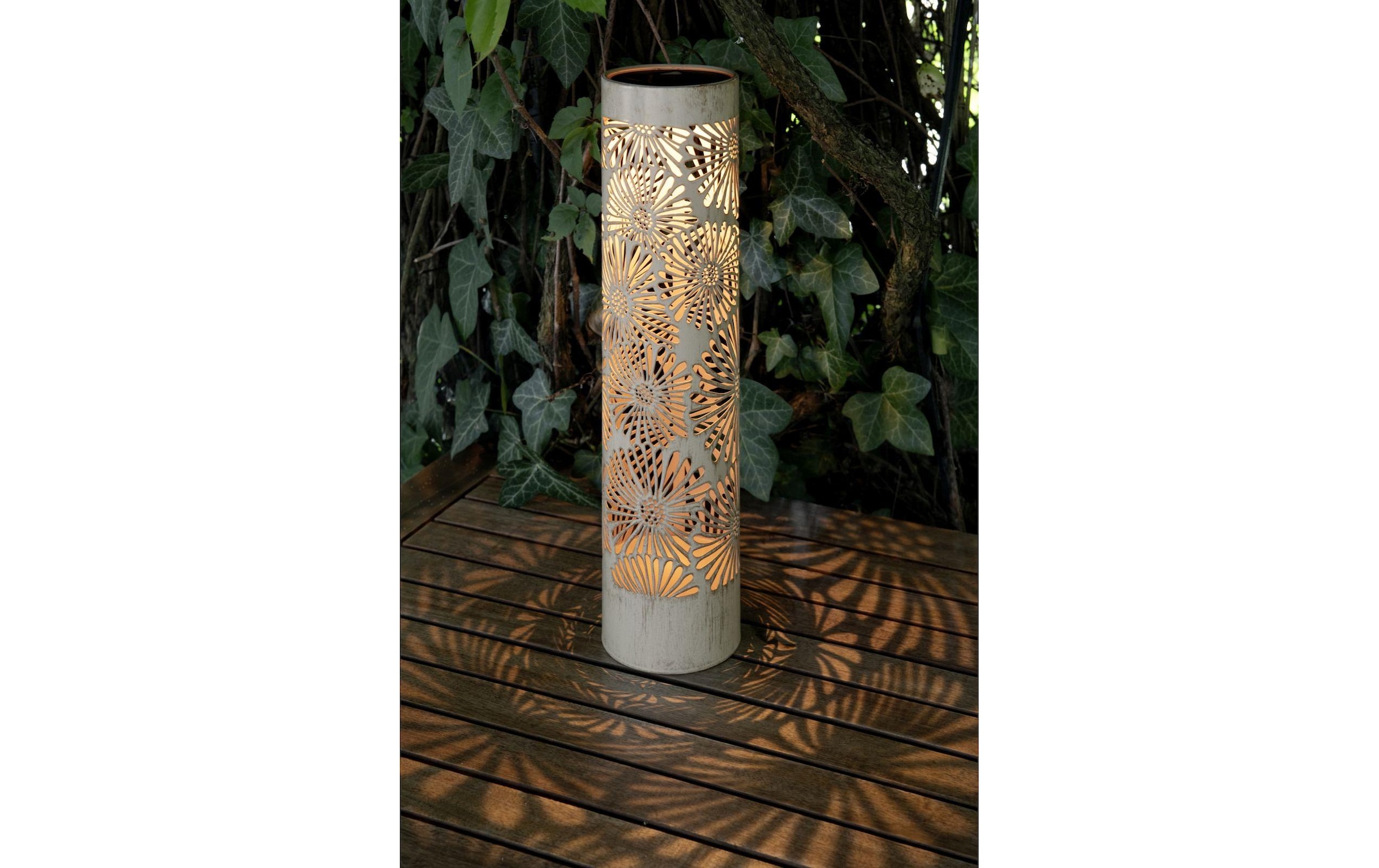 STT Laterne »Antic Pillar Blossom 38 cm« Stilvolle Solar-Gartenlaterne aus Metall
