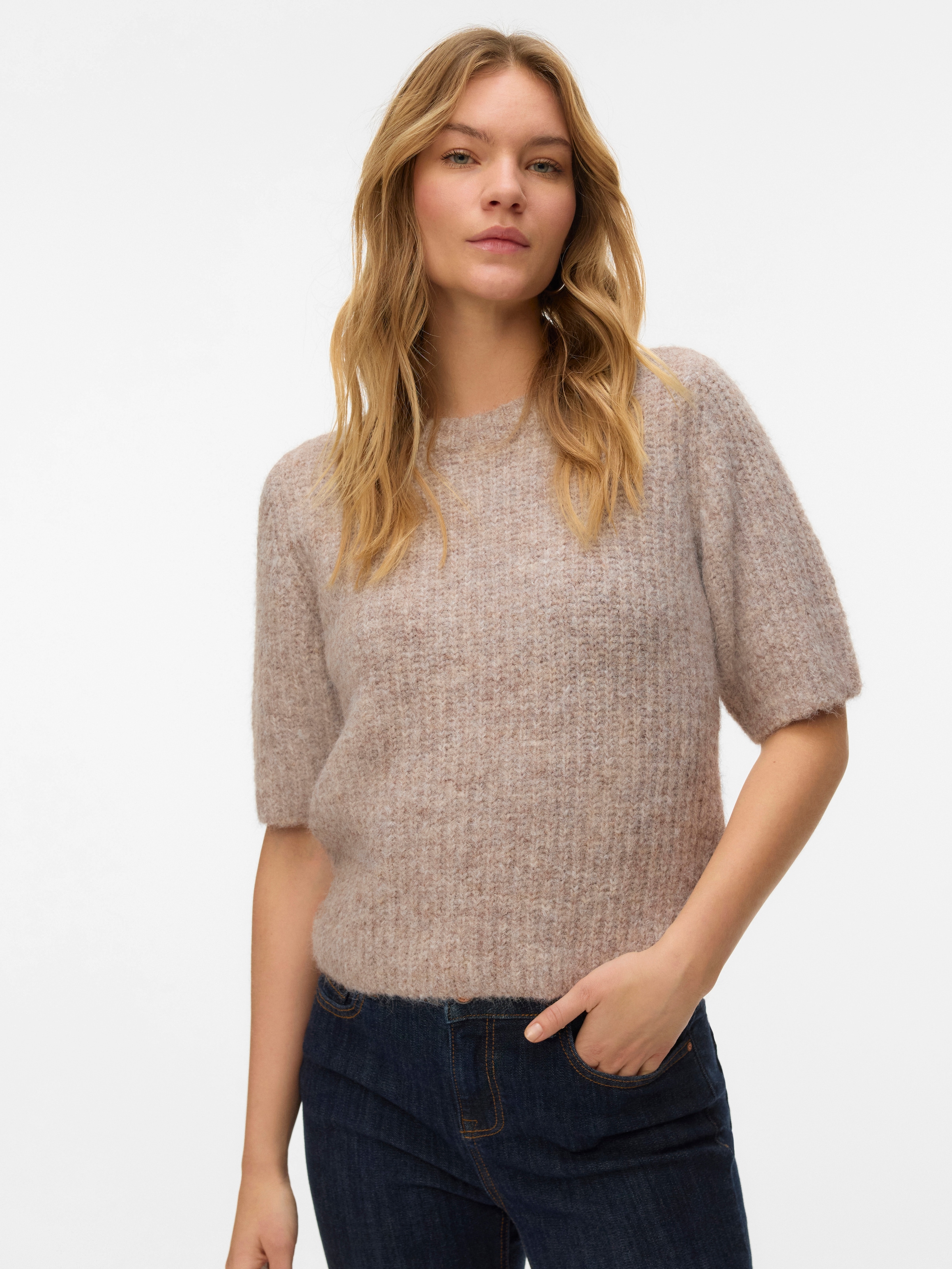 Image of Vero Moda Strickpullover "VMAWSOME 2/4 O-NECK PULLOVER NOOS"