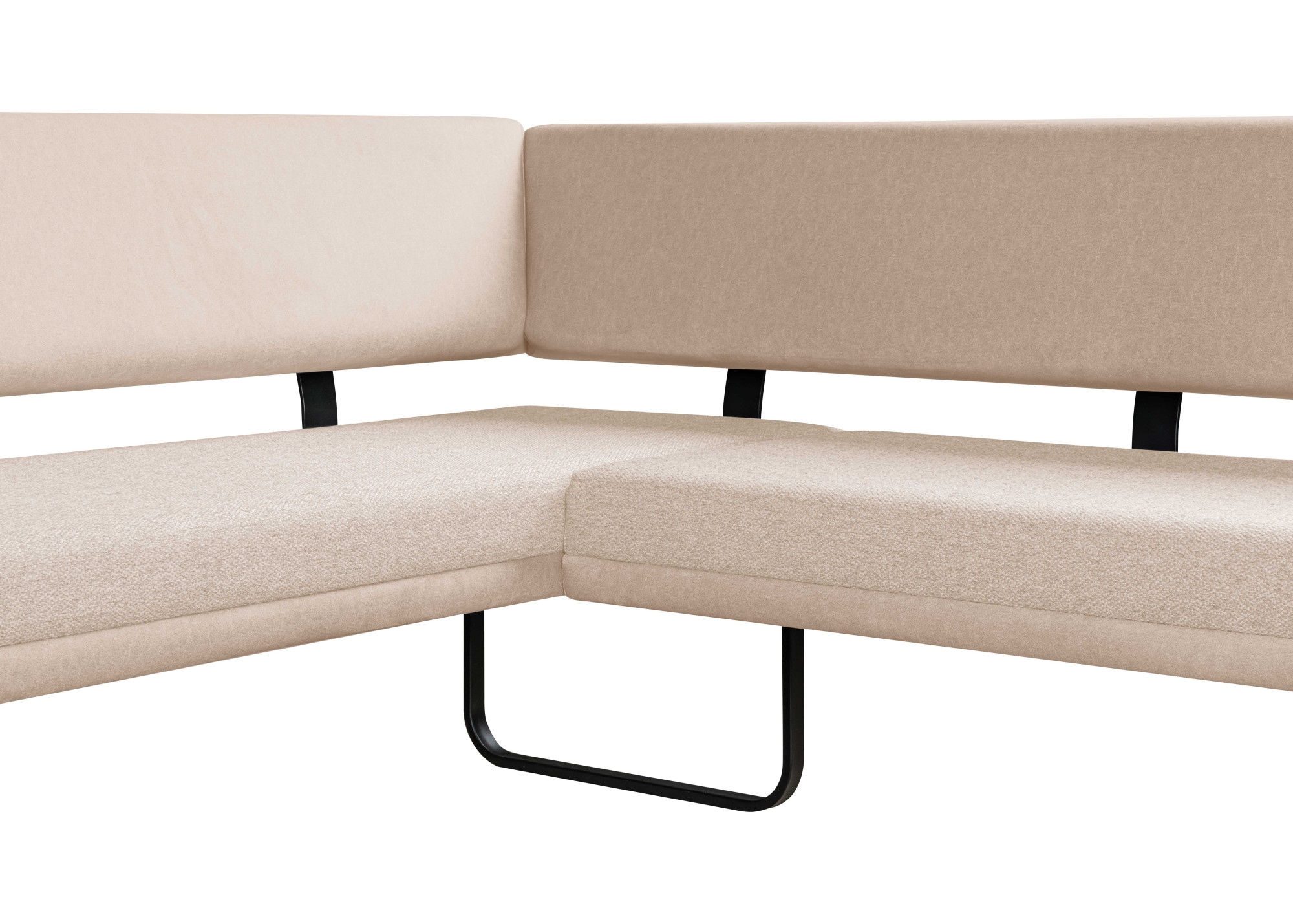 GOODproduct Eckbankgruppe »Gabi Essecke, Sitzgruppe, Eckbankgruppe, Küchenbankgruppe« Set, 4tlg, 4 tlg. tlg. Gestell aus matt-schwarzem Flachmetall, stabil, 2-Stoff-Design