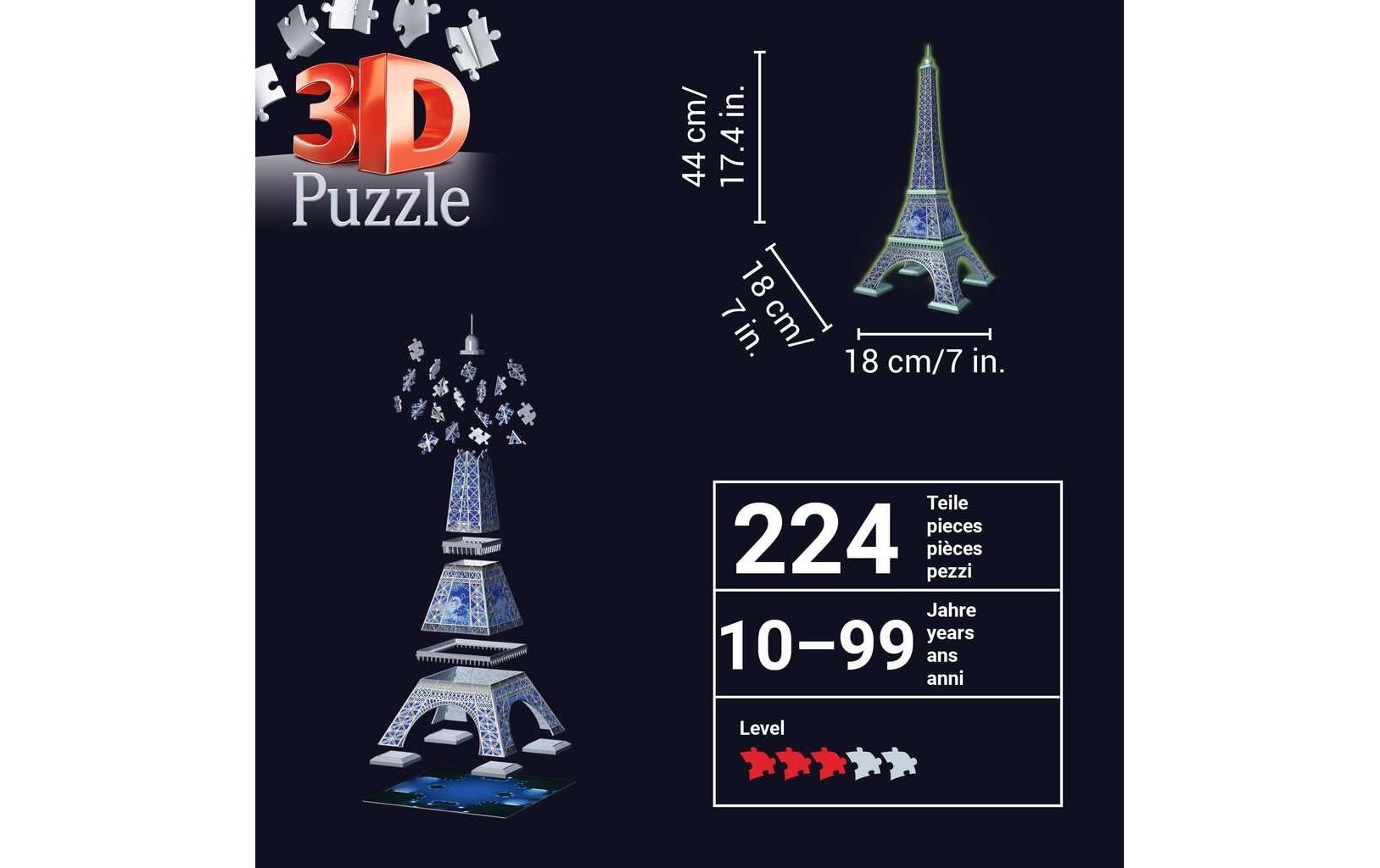 Ravensburger 3D-Puzzle »Eiffelturm - 50 Jahre blaues Dreieck«, (216 tlg.)