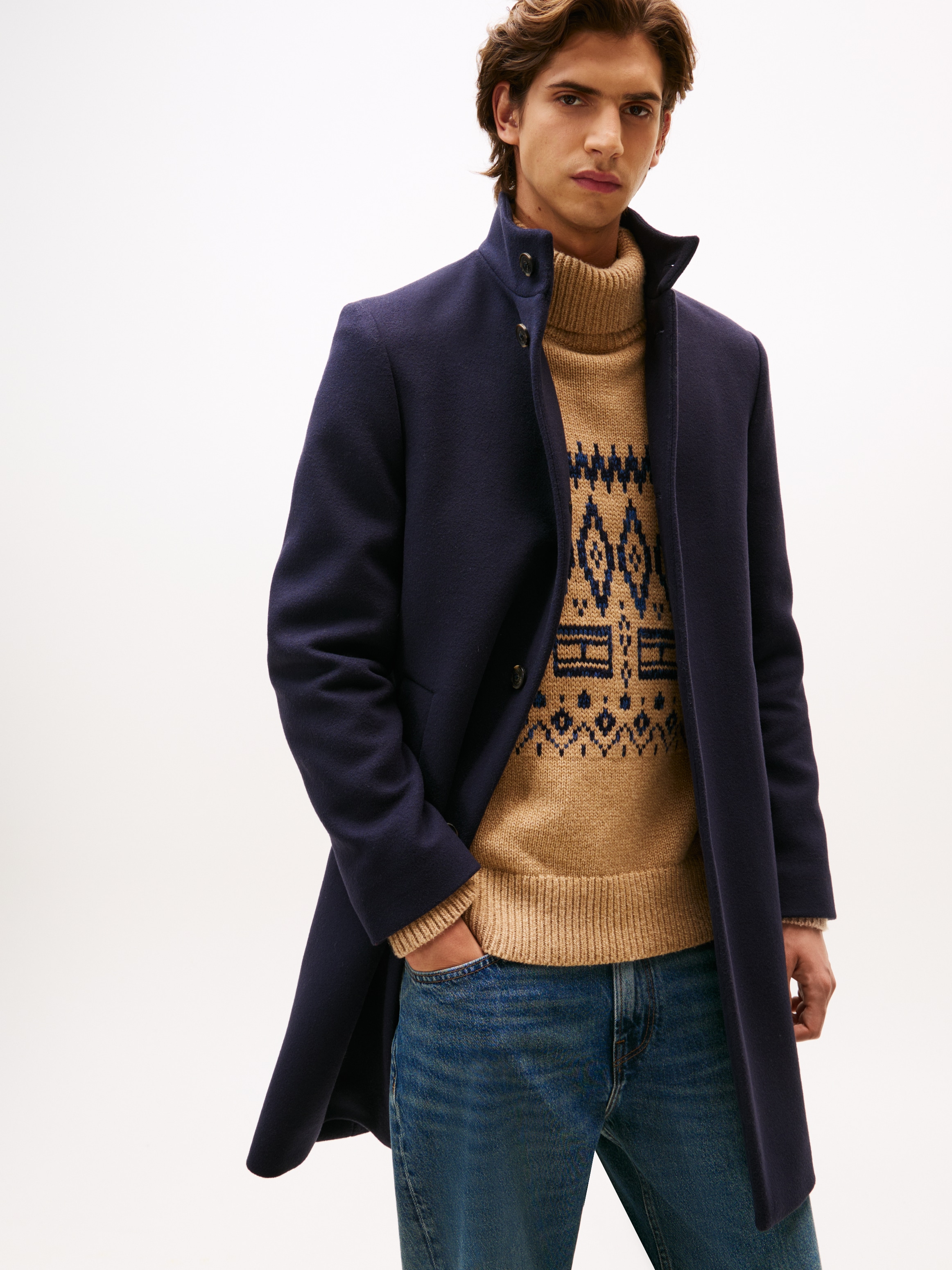 Image of Tommy Hilfiger Wollmantel "DC WOOL STAND COLLAR" Regular fit