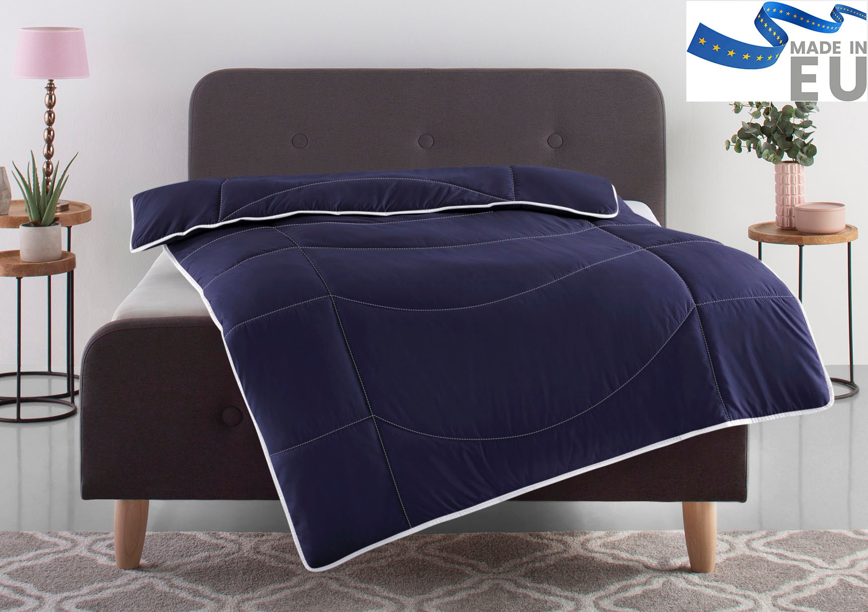 Image of GOODproduct Microfaserbettdecke "Microlux, 100% Polyester, Bettdecke 135x200 cm bis 240x220cm" leicht Füllung Feuchtigkeitsregulierende 3D Klimafaser (Polyester) 1 Stk. tlg. fest versteppter Bezug - keine Bettwäsche nötig, Sommer, Winter