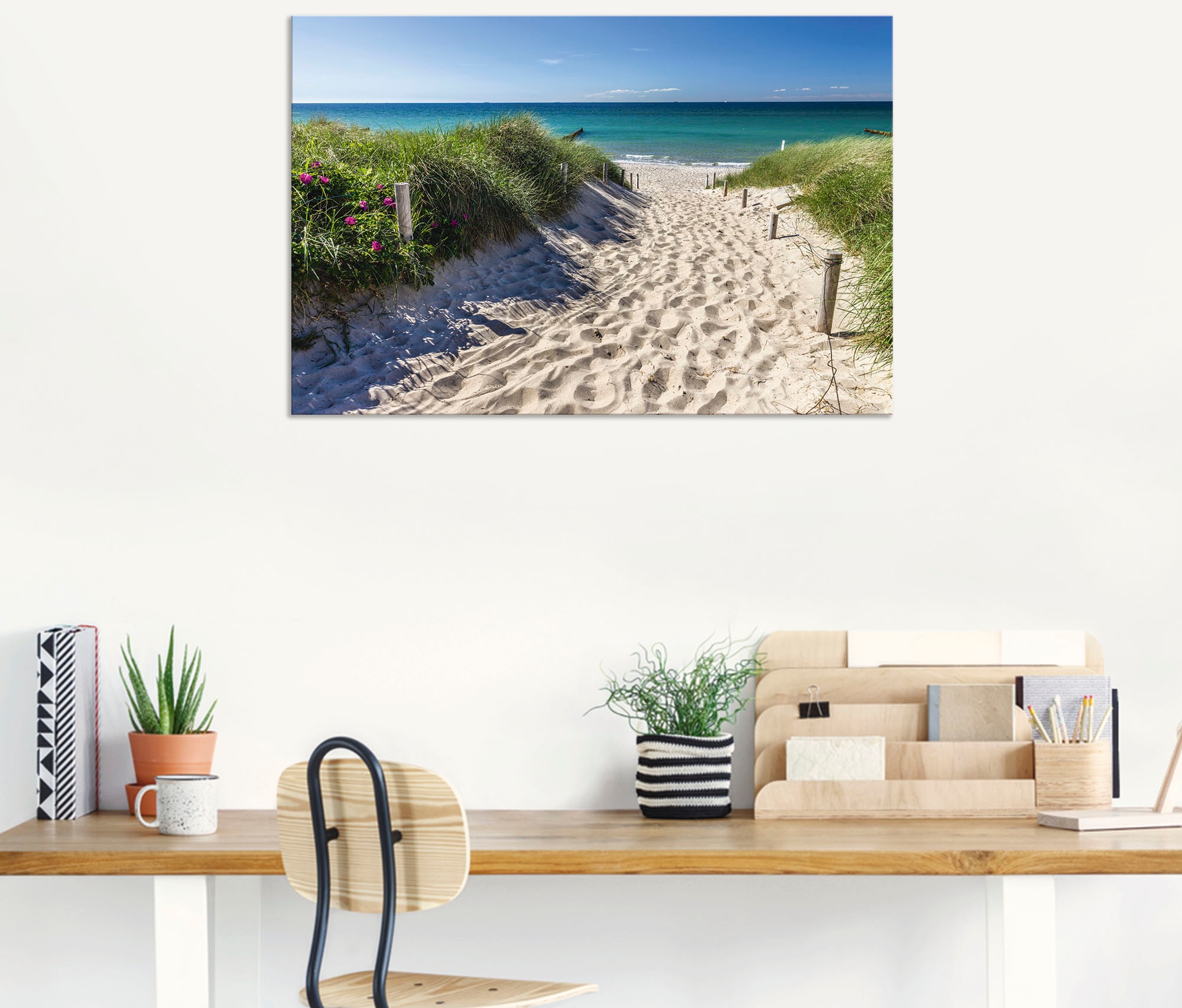Artland Wandbild »Weg zum Strand Strandbilder, Grössen Ostsee«, der Wandaufkleber (1 versch. an oder Alubild, Leinwandbild, als Poster in St.), kaufen günstig