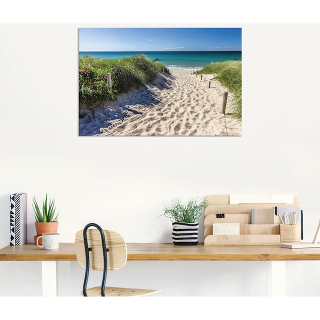 Artland Wandbild »Weg zum Strand an der Ostsee«, Strandbilder, (1 St.), als  Alubild, Leinwandbild, Wandaufkleber oder Poster in versch. Grössen günstig  kaufen