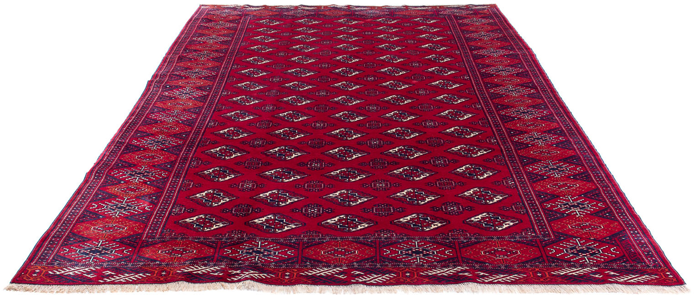 Image of morgenland Orientteppich »Turkaman - 300 x 228 cm - dunkelrot«, rechteckig, 6 mm Höhe, Wohnzimmer, Handgeknüpft, Einzelstück mit Zertifikat bei Ackermann Versand Schweiz