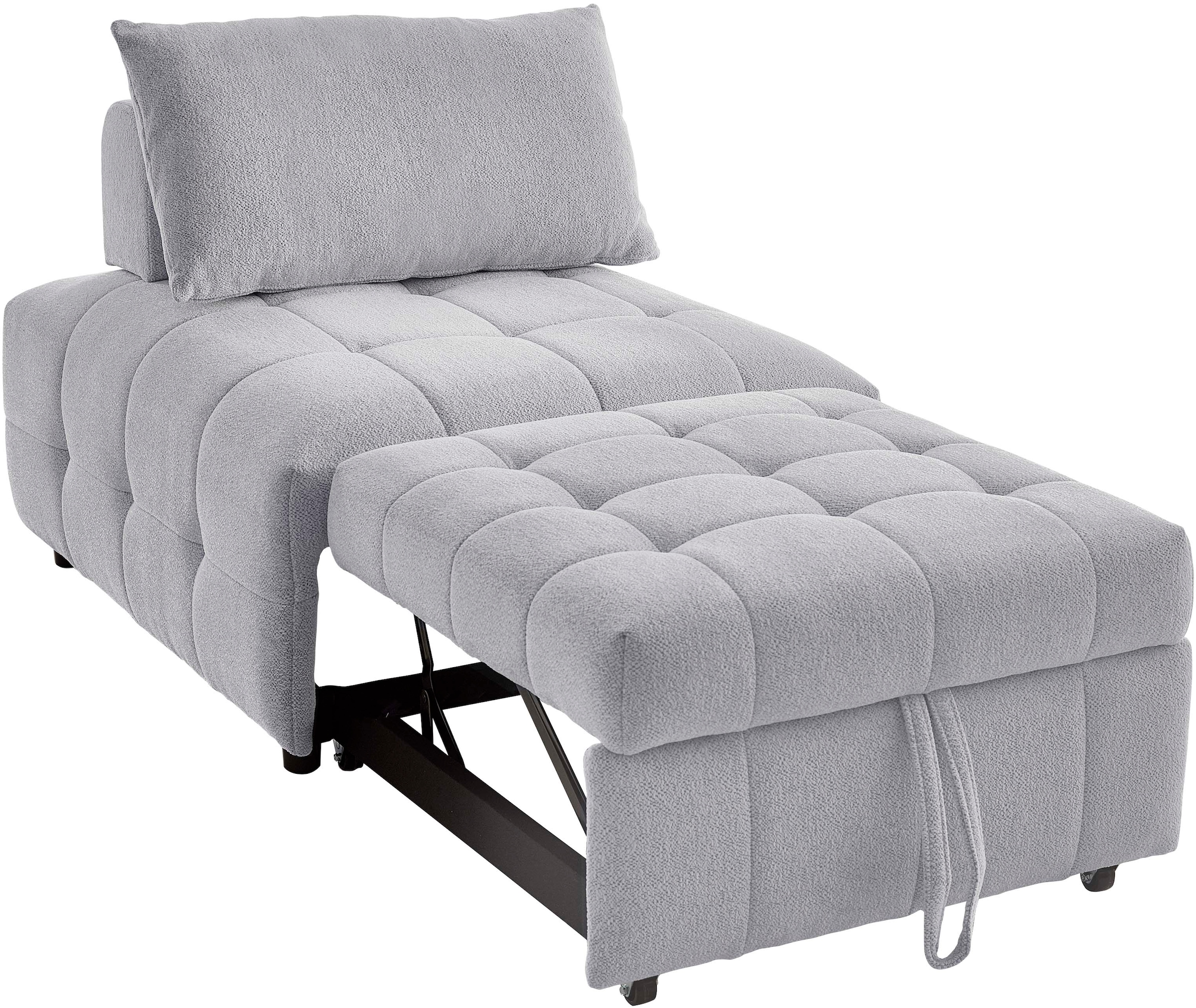 ATLANTIC home collection Sofa »Fabio«, Schlafsessel mit Sitztiefenverstellung