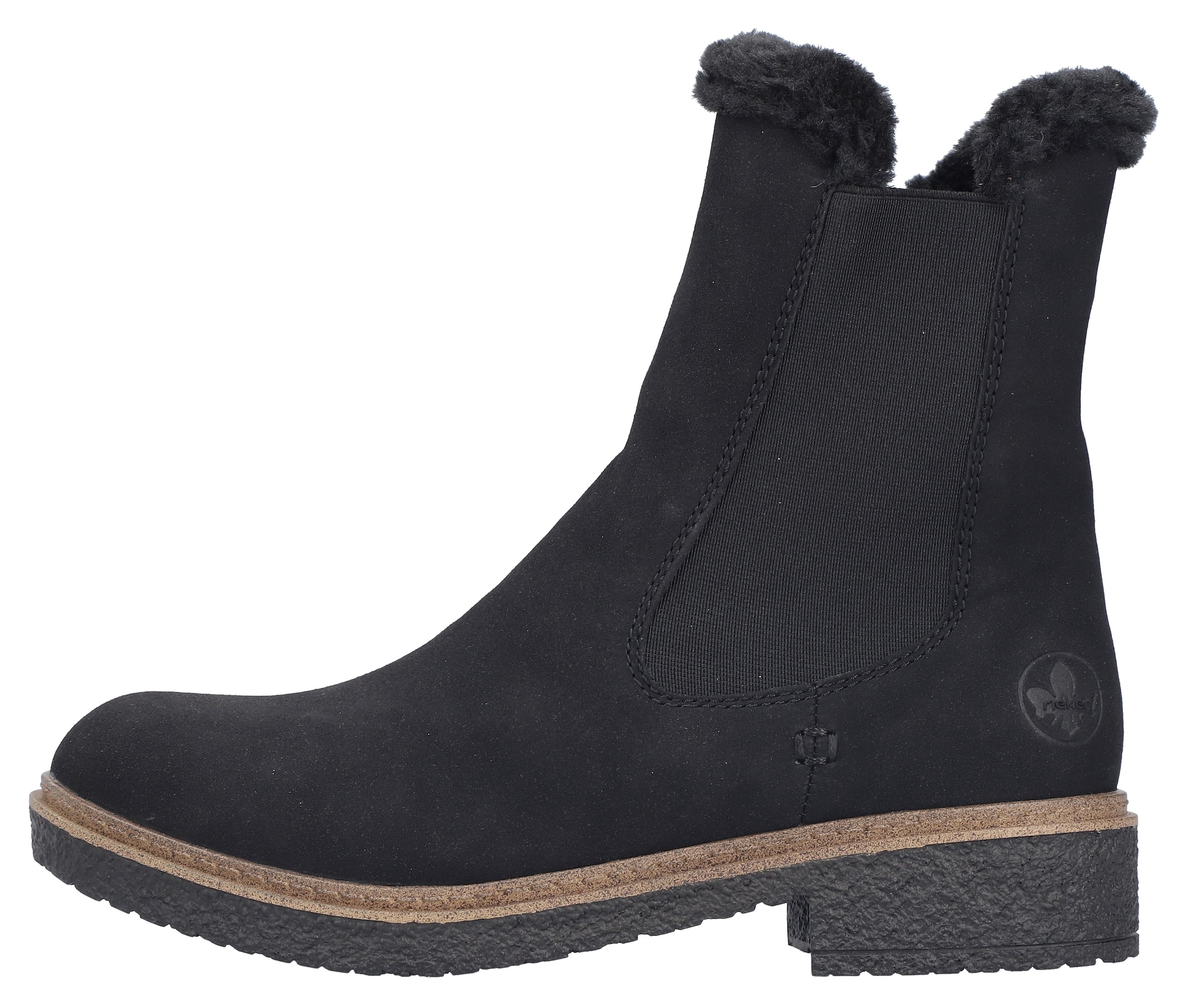 Rieker Bottes d'hiver  chelsea boots, bottines d'hiver, talon bloc, avec fermeture éclair intérieure