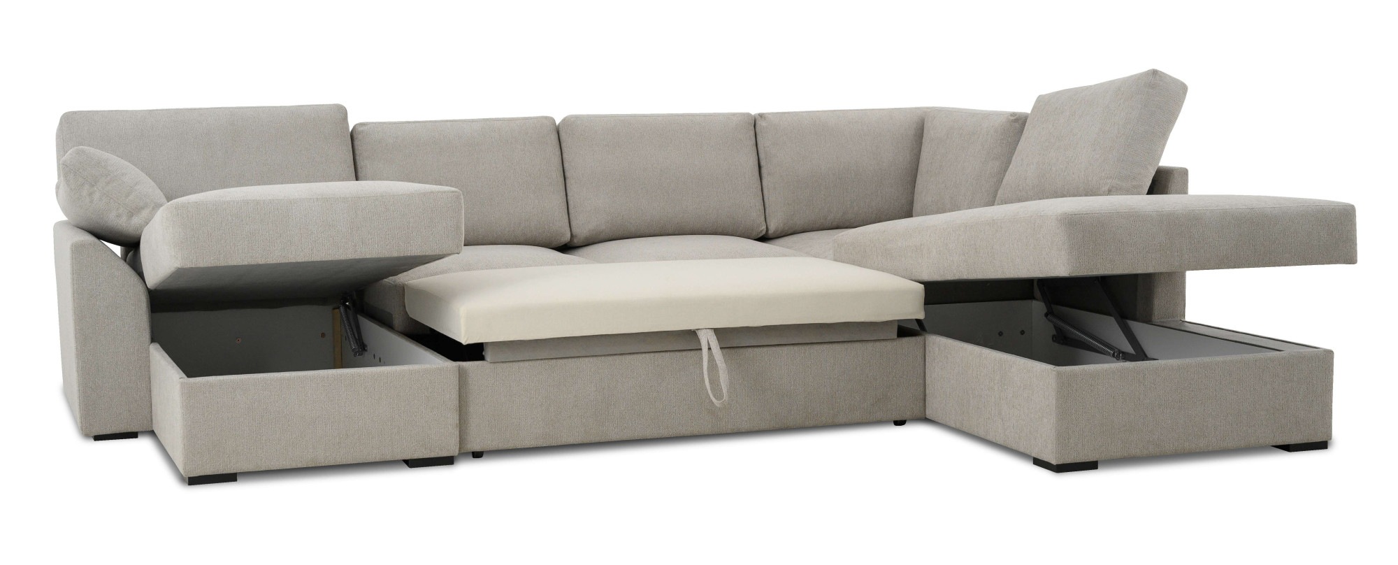 Home affaire Paysage de salon »Citry« Breite 309 cm, Chenille, Bettfunktion, Bettkasten, U-Form