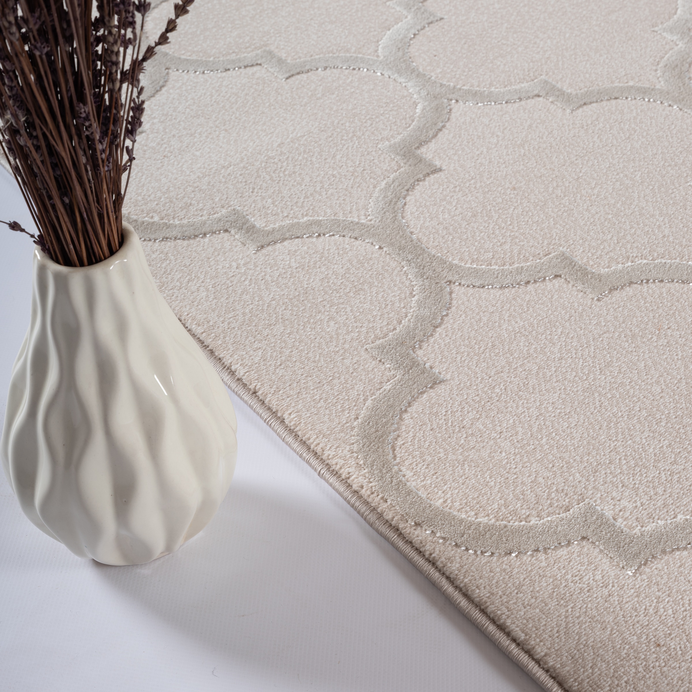 the carpet Teppich »Knight« rechteckig 12 mm Höhe moderner Wohnzimmer Teppich elegant glänzender Flor