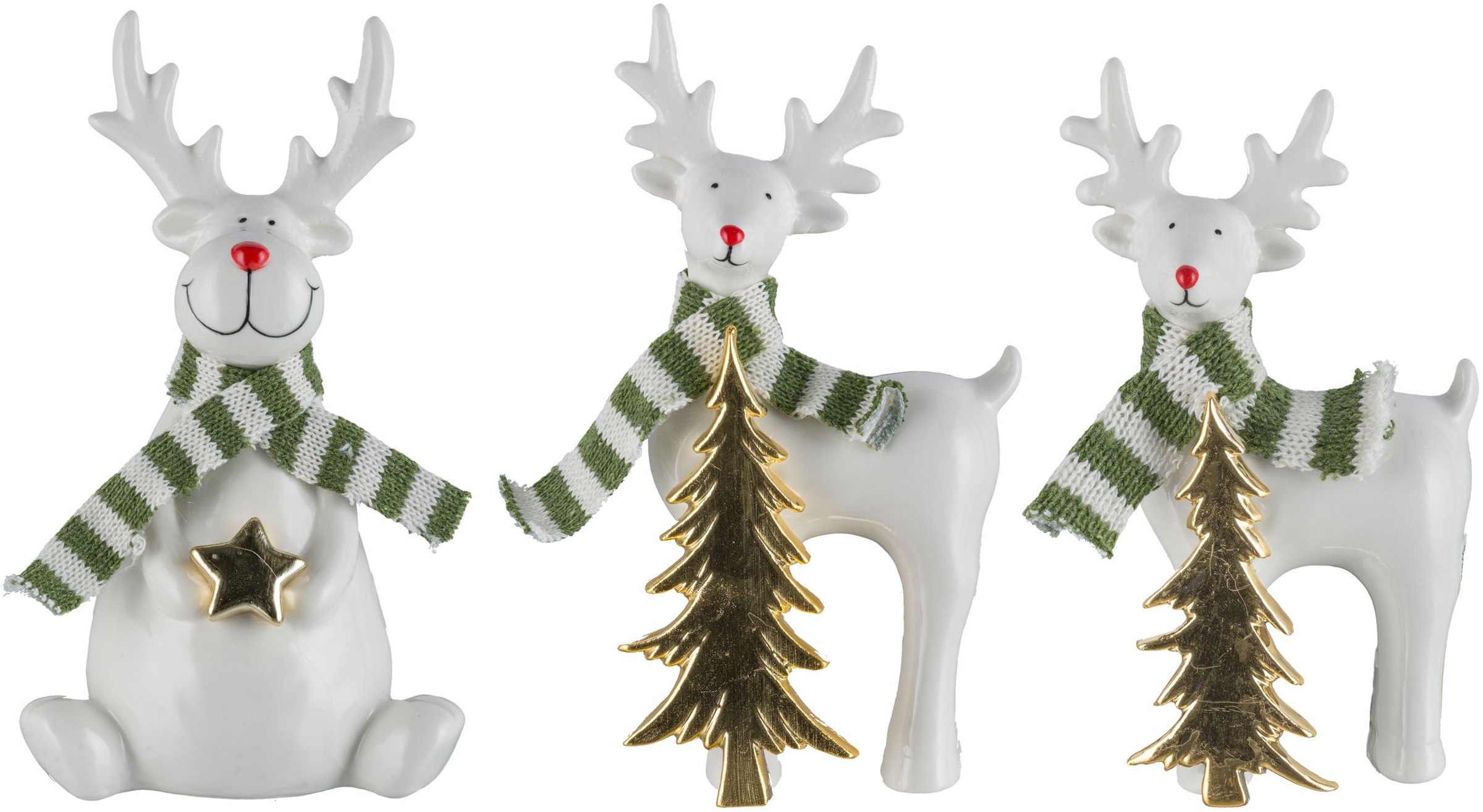Image of Creativ home Weihnachtsfigur "Hirsch" mit Schal