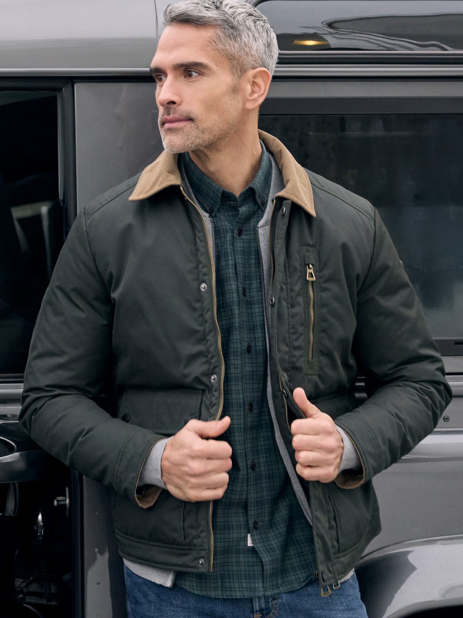 Image of LERROS Blouson "Maskuliner Blouson aus hochwertiger, gewachster Baumwolle" ohne Kapuze