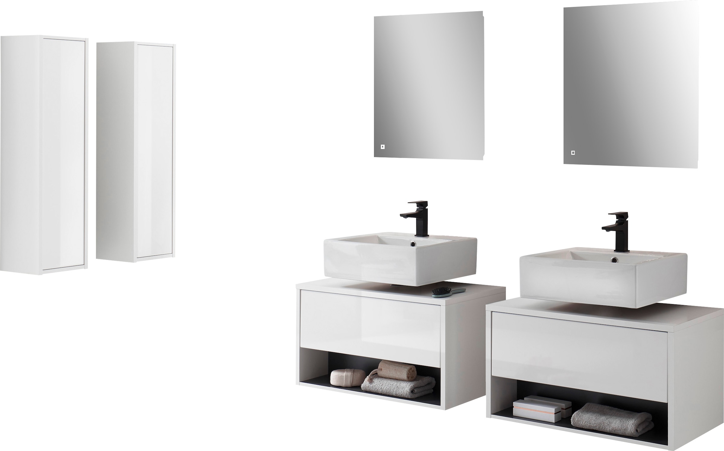 Image of Home affaire Badmöbel-Set "Studio Line, Bad im modernen Design, 6-teiliges Badezimmer" 6 Stk. tlg.