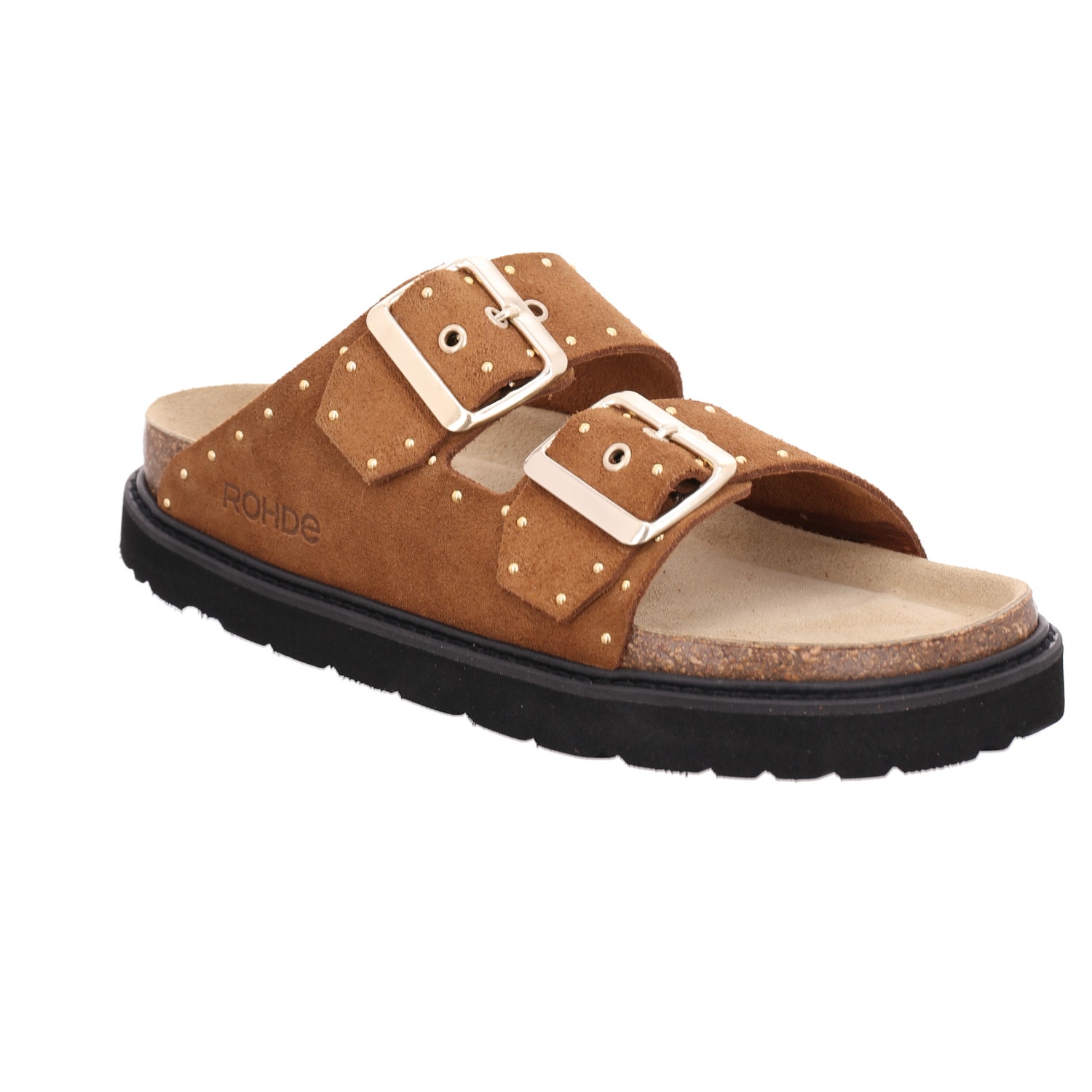 Image of Rohde Pantolette "TROPEA" Sommerschuh, Strandschuh mit Plateau und Nieten