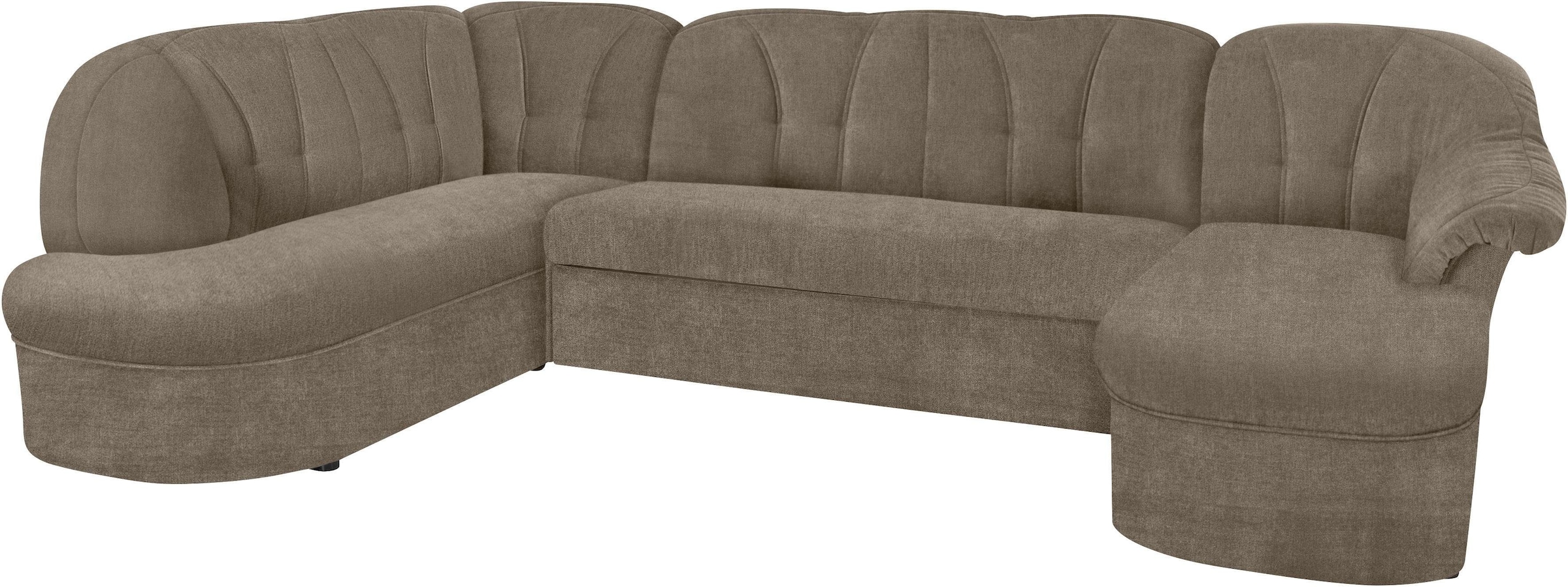 DOMO collection Wohnlandschaft »Pegnitz, zeitlos und modern, mit attraktiver Rückensteppung, U-Form«, wahlweise mit Bettfunktion