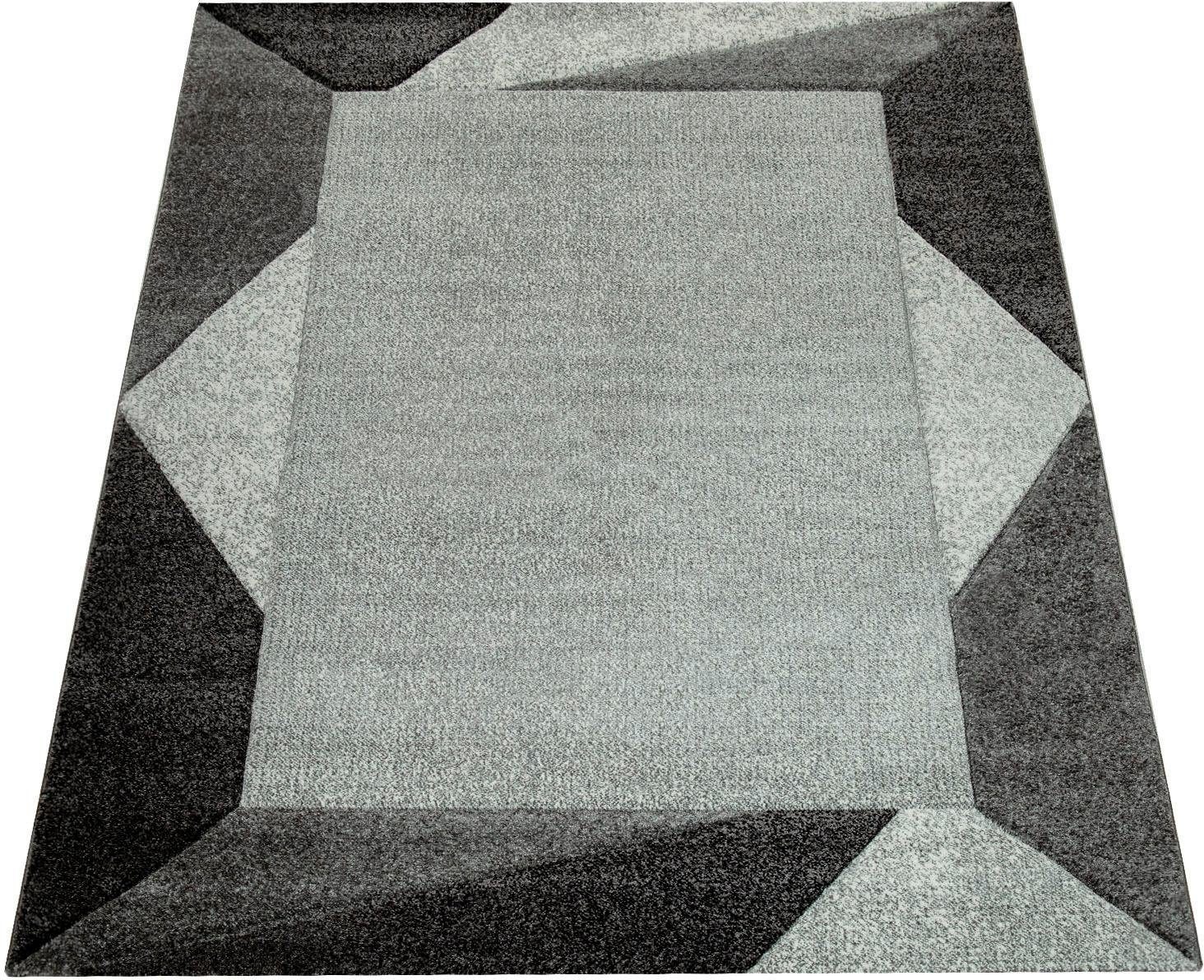 Image of Paco Home Teppich »Diamond 675«, rechteckig, 18 mm Höhe, Kurzflor, mit moderner Bordüre und 3D-Design, ideal im Wohnzimmer & Schlafzimmer bei Ackermann Versand Schweiz