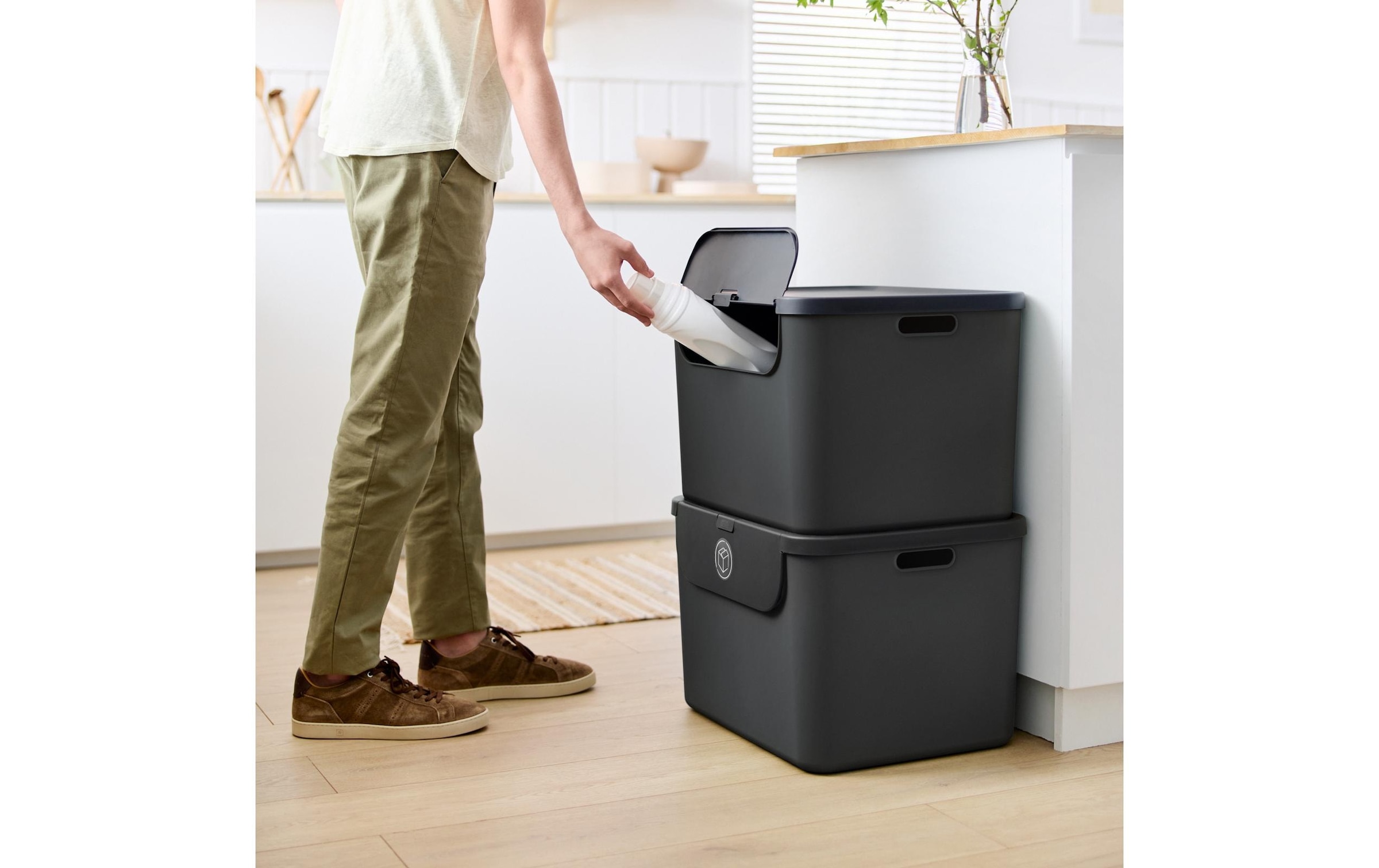 ROTHO Mülleimer »Rotho Recyclingsystem 55 l, Albula « 1 Behälter