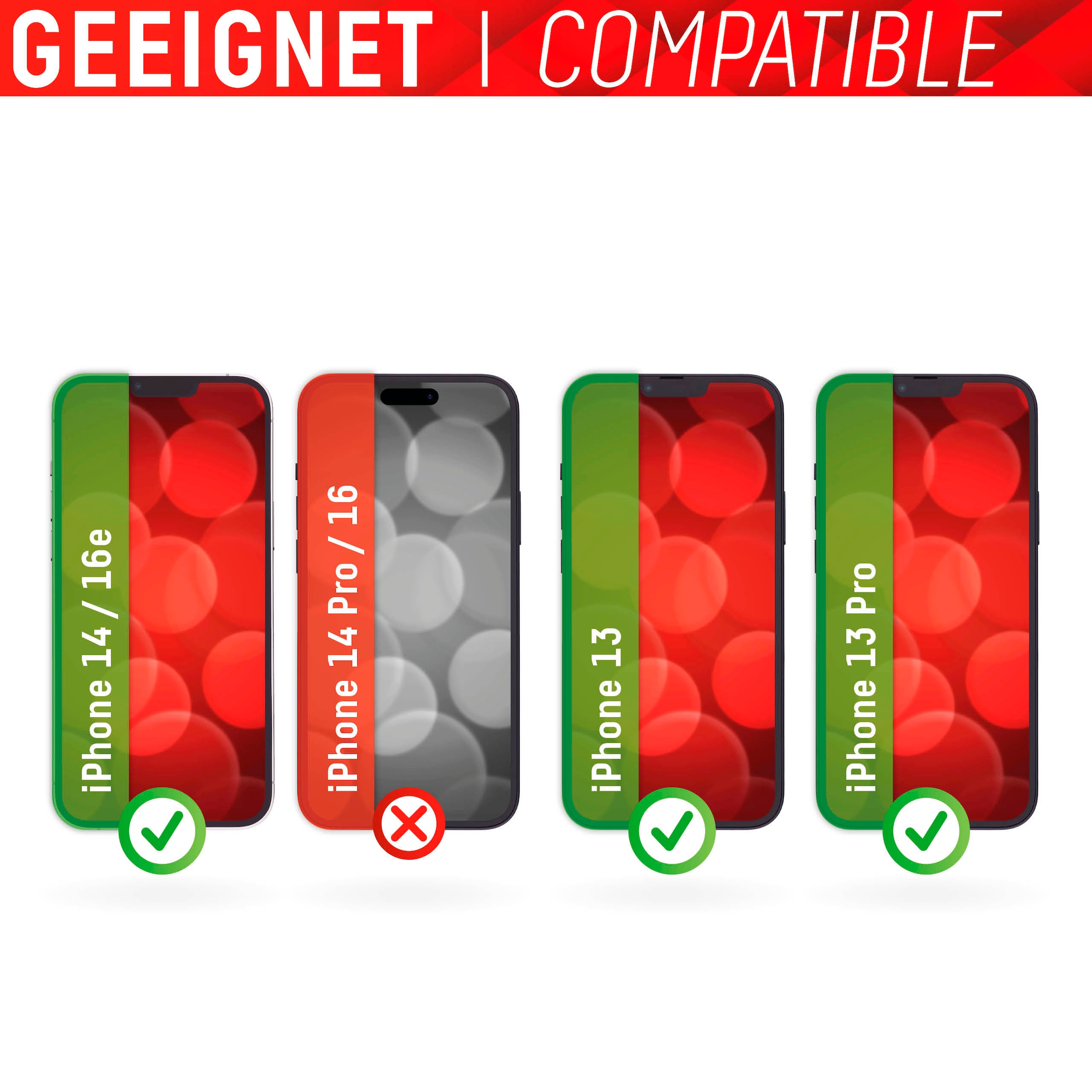 Displex Displayschutzglas »Privacy Glass FC - iPhone 14«, für Apple iPhone 13/13 Pro-Apple iPhone 14-Apple iPhone 16e