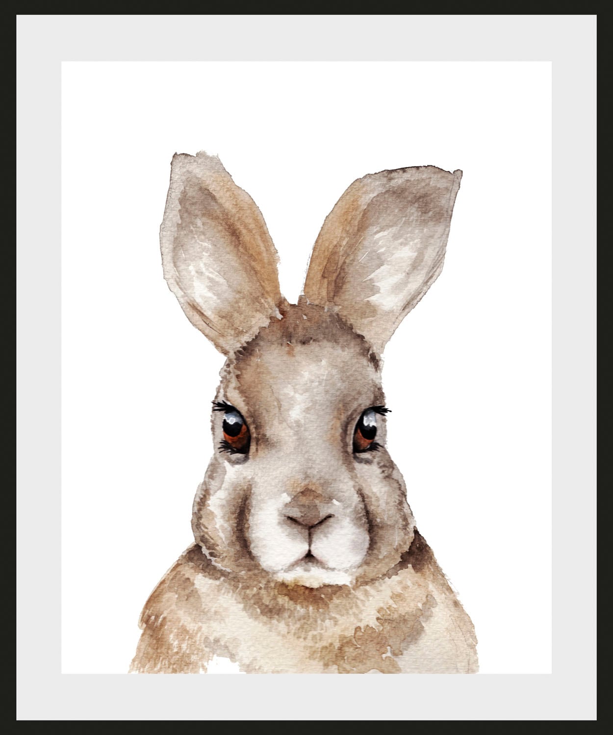 queence Bild »Lova«, Hase-Hasen-Kunst-Haustiere, (1 St.), HD Premium Poster-Druck inkl. Holzrahmen