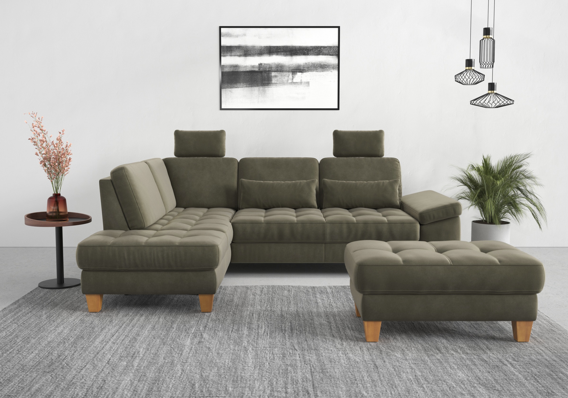 sit&more Ecksofa »Westham L-Form« mit Ottomane, mit oder ohne Bettfunktion, Bettkasten, Verstellung