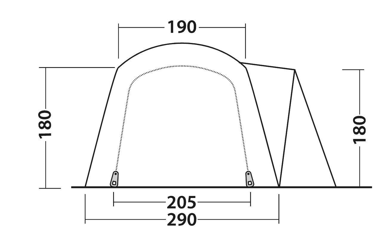Outwell Tunnelzelt »Nevada 4PE«, 4 Personen