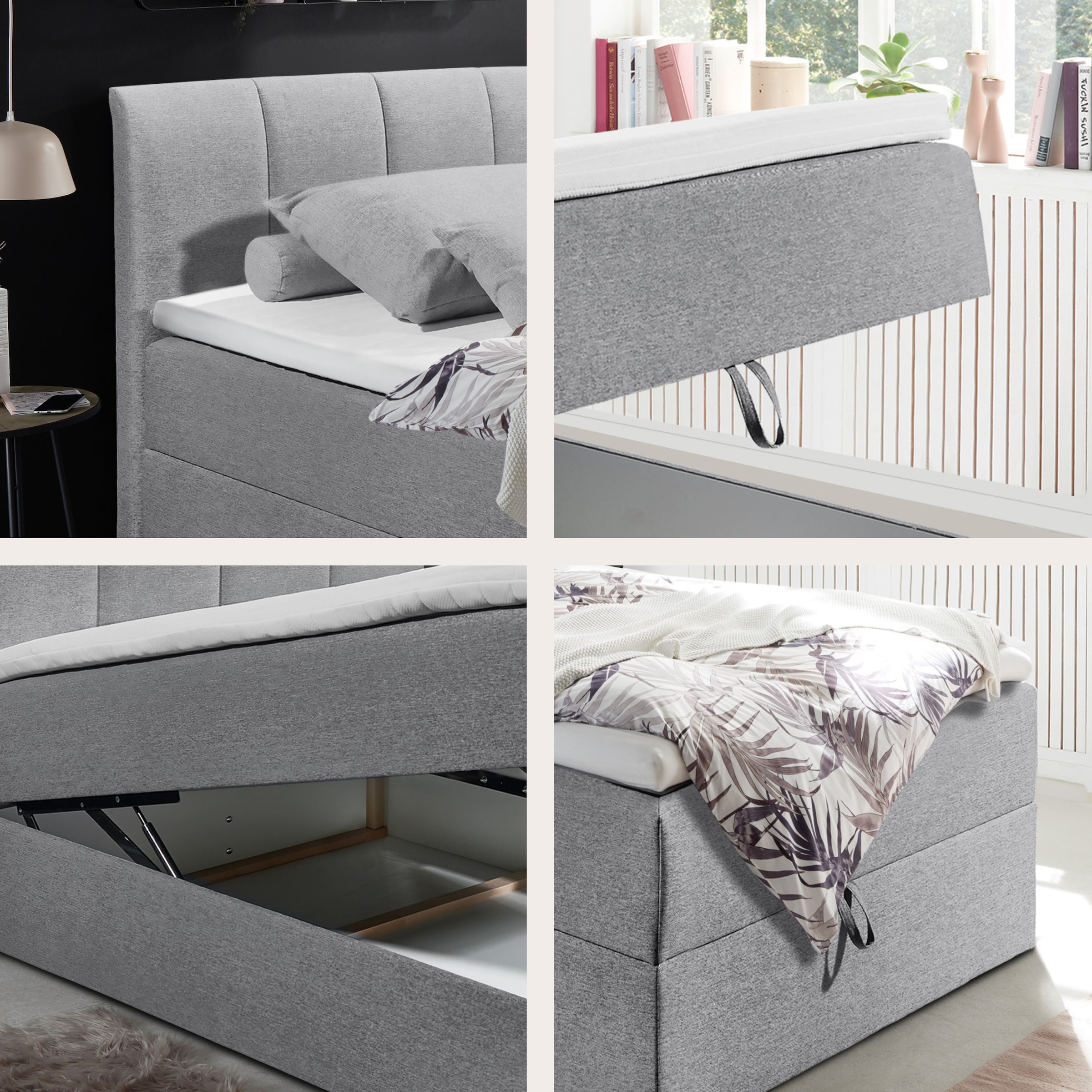 ED EXCITING DESIGN Boxbett »"Granada" OTTOs Choice, Topseller inkl. Bettkasten und Topper« erhältlich in den Grössen 120x200cm & 180x200cm