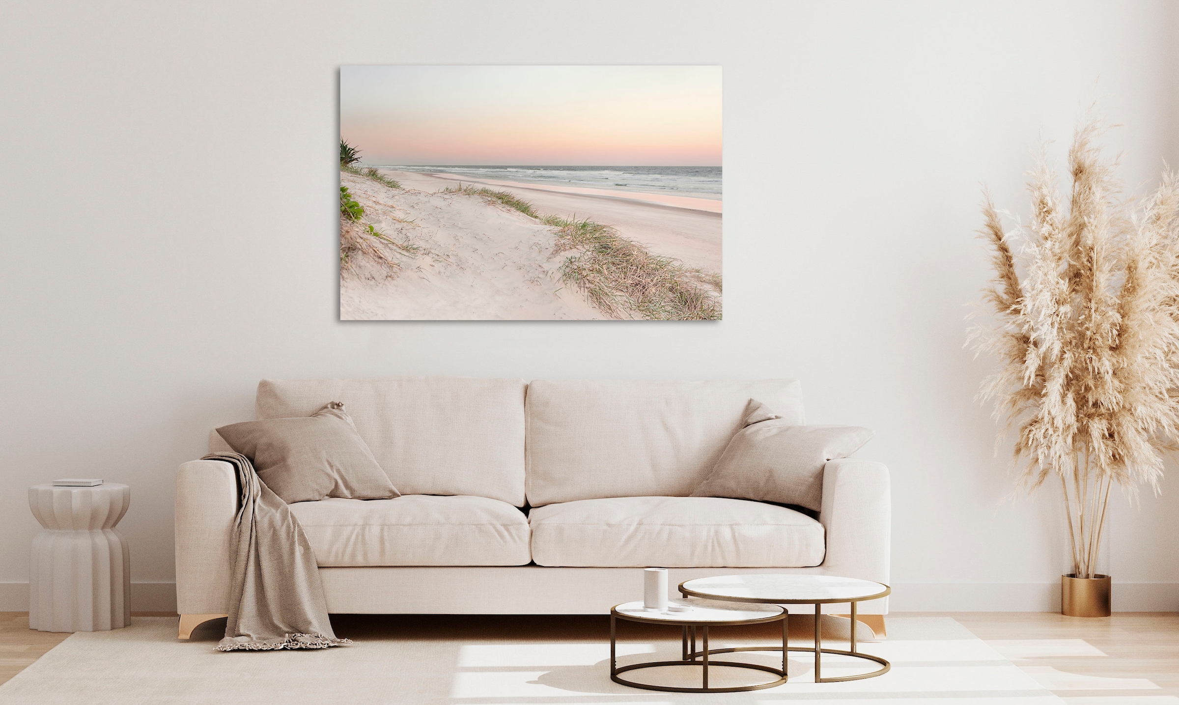 Image of queence Acrylglasbild "Evek" Deutschland Düne Gräser Himmel Meer Meer Bilder Spa Steg Strand 1 Stk. tlg. Fine Art-Print in Galeriequalität