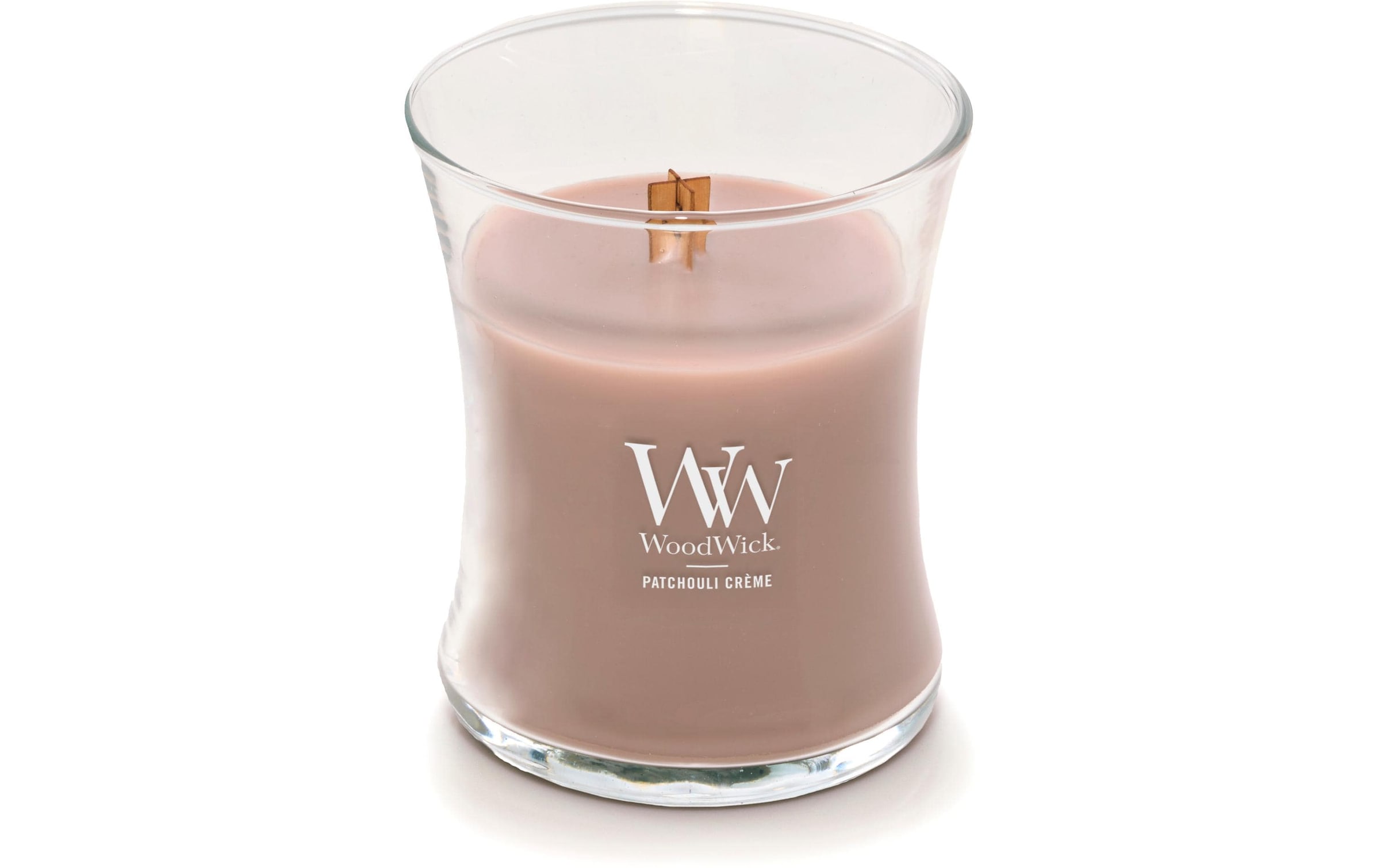 Woodwick Duftkerze »Patchouli Crème Medium Jar«
