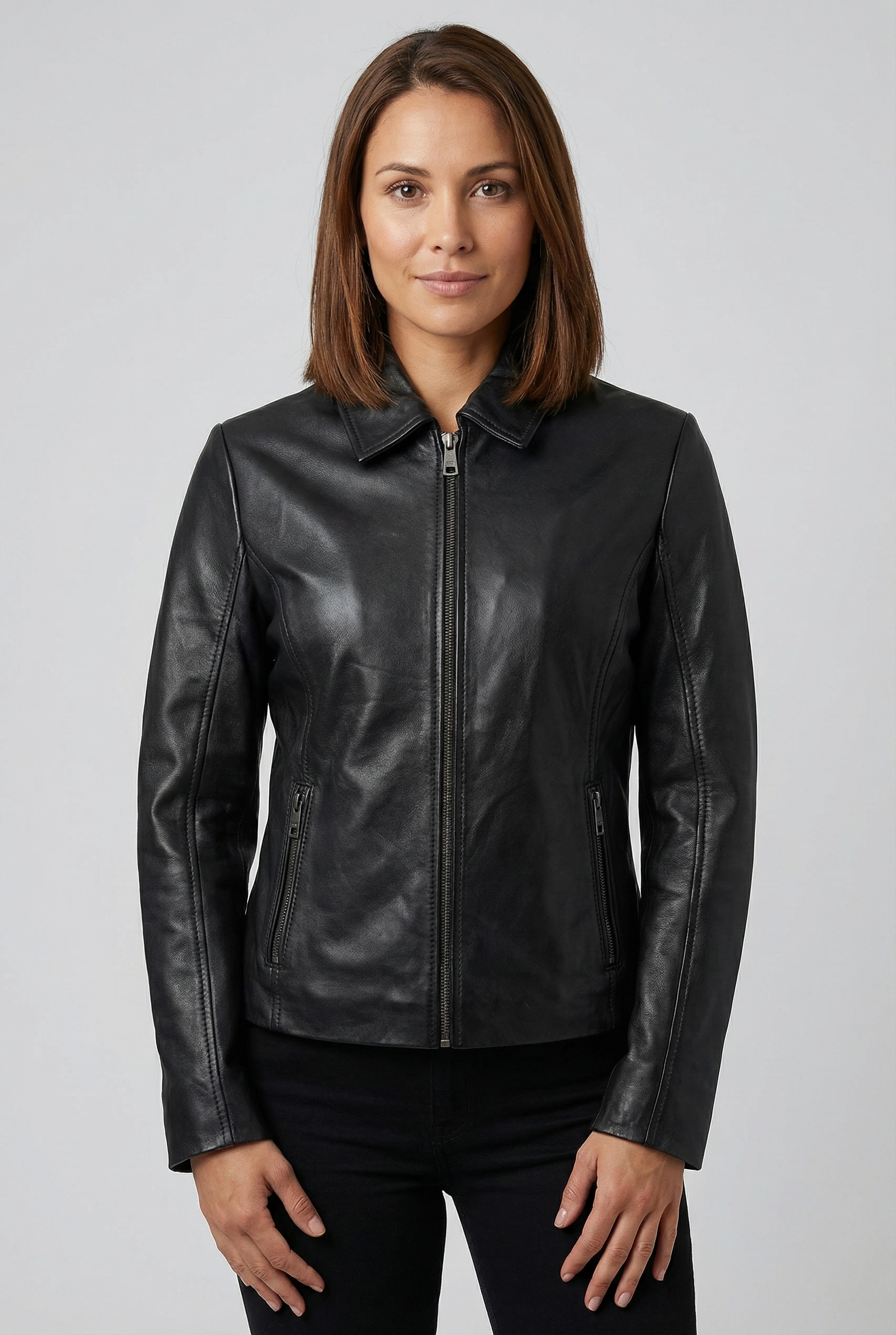 Image of Mauritius Lederjacke "MWLoana" Bikerjacke mit Umlegekragen