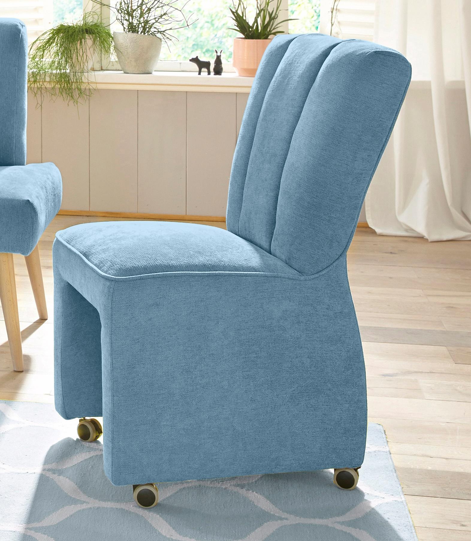 exxpo - sofa fashion Sessel »Costa, Loungesessel, Hochlehnsessel, auf Rollen, Komfortsitzhöhe 53cm«, kompakt und bequem, Breite 52 cm