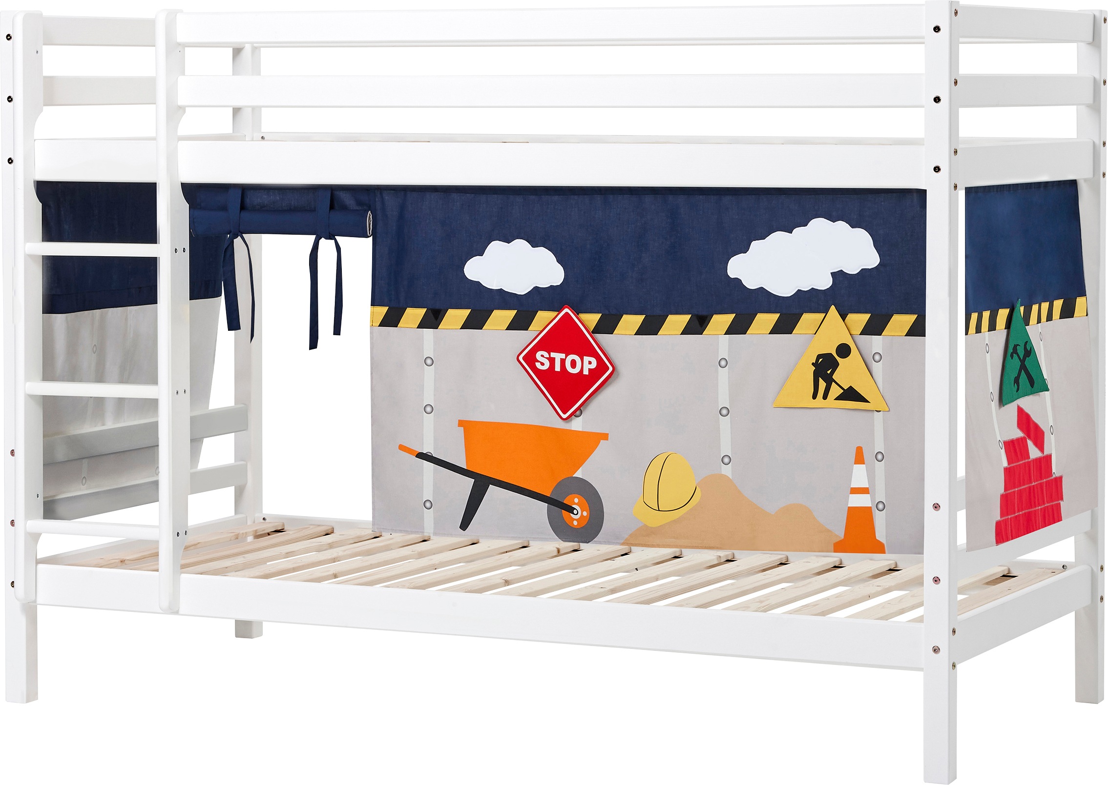 Image of Hoppekids Etagenbett »«Construction»«, mit Matratzen & Vorhang, 2 Grössen bei Ackermann Versand Schweiz