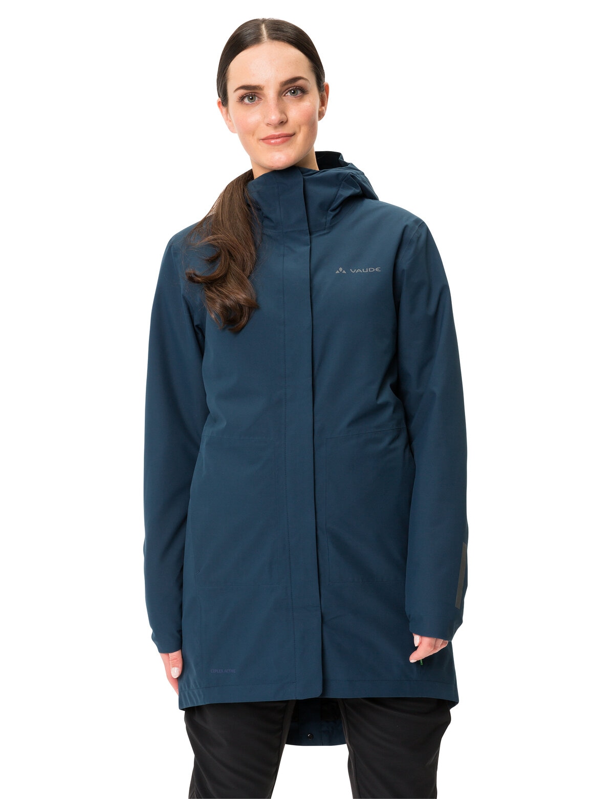 VAUDE Funktionsmantel »WOMEN'S CYCLIST PADDED PARKA II«, (1 tlg.), wattiert