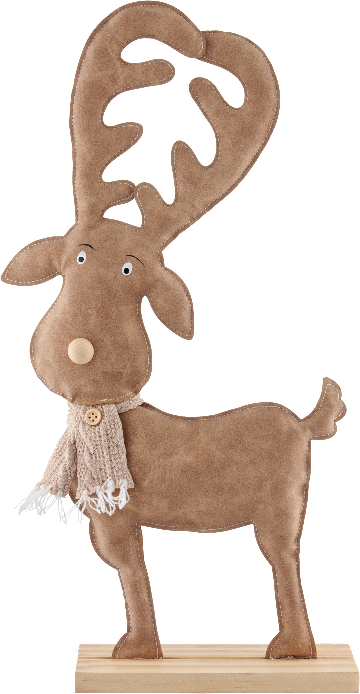 Image of Creativ home Dekoobjekt "Hirschfigur" mit Strick-Schal-Applikation