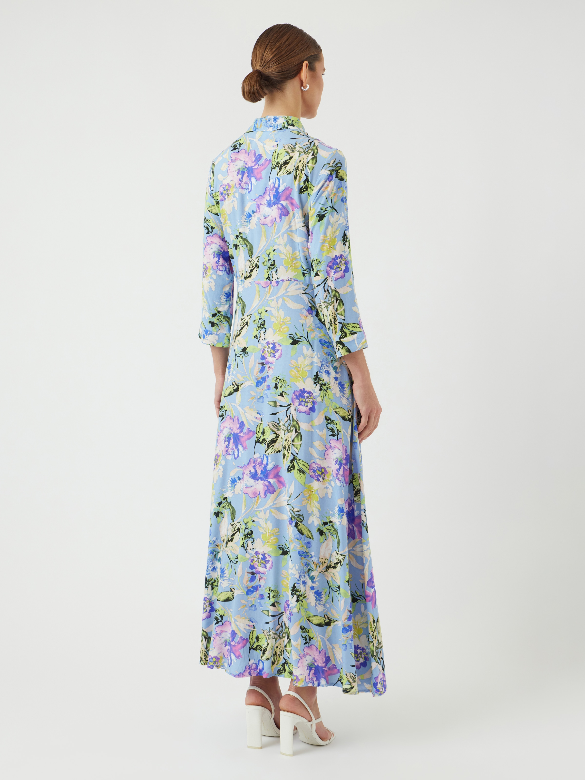 Y.A.S Robe chemisier »YASSAVANNA LONG SHIRT DRESS« Sommerkleid, mit 3/4 Ärmel