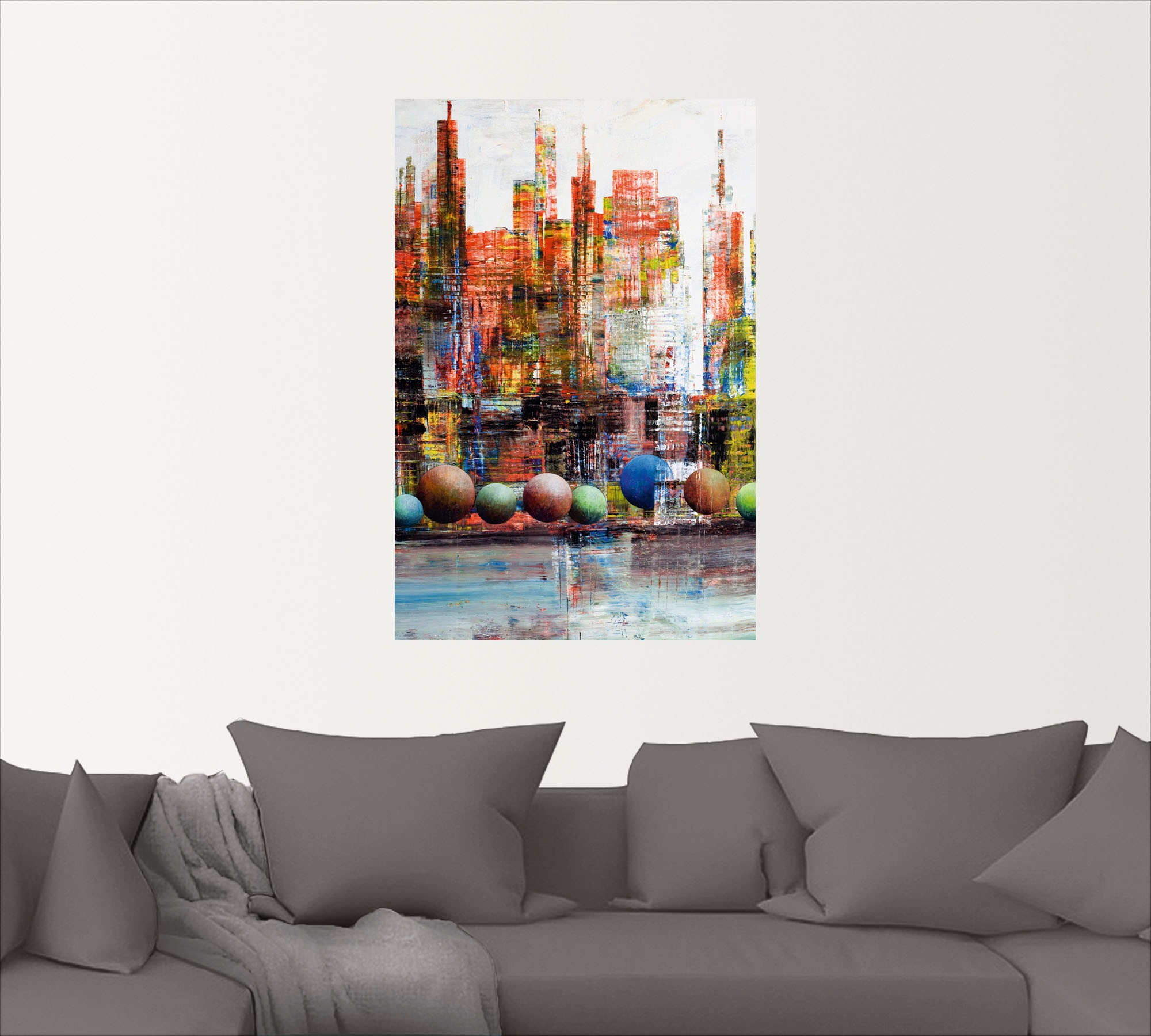 Artland Wandbild »New York Stadtansicht«, Amerika, (1 St.), als Leinwandbild, Wandaufkleber in verschied. Grössen