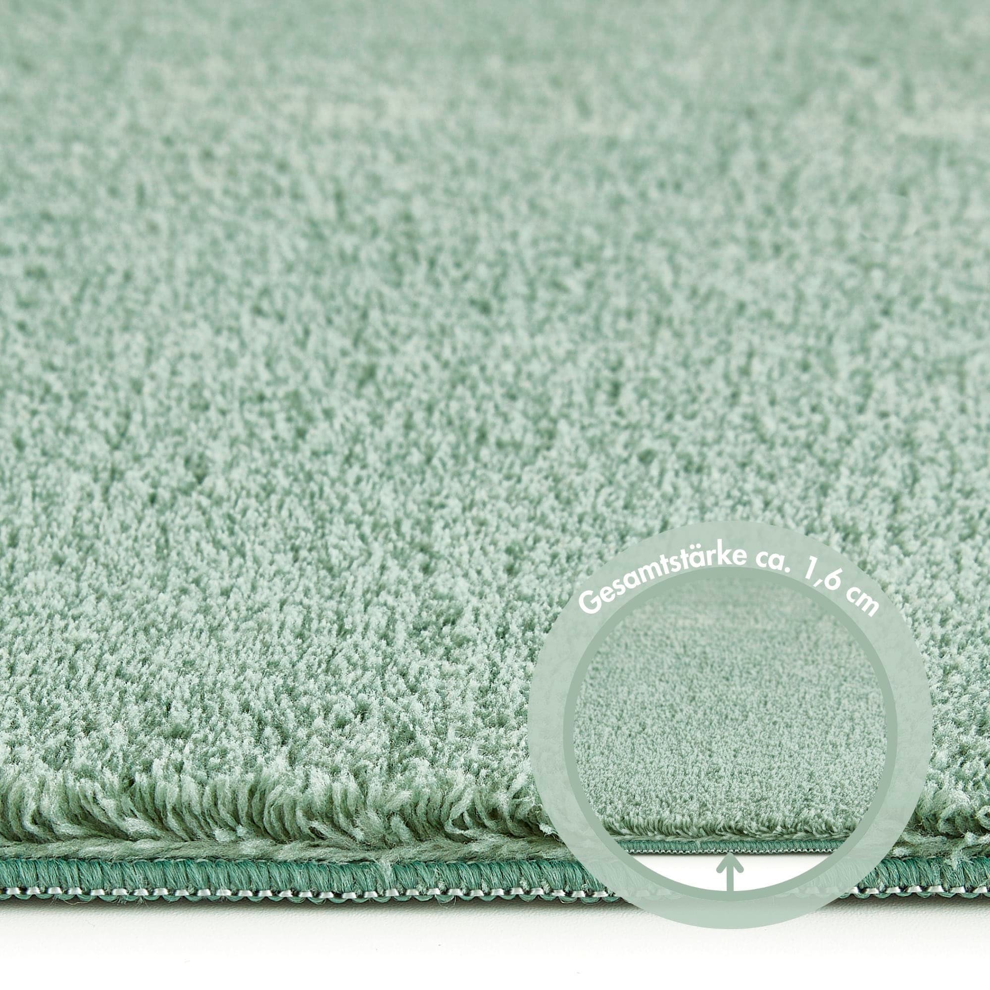 Andiamo Teppich »Arezzo«, rechteckig, 16 mm Höhe, Uni Farben, weicher Flor, waschbar, ideal im Wohnzimmer & Schlafzimmer
