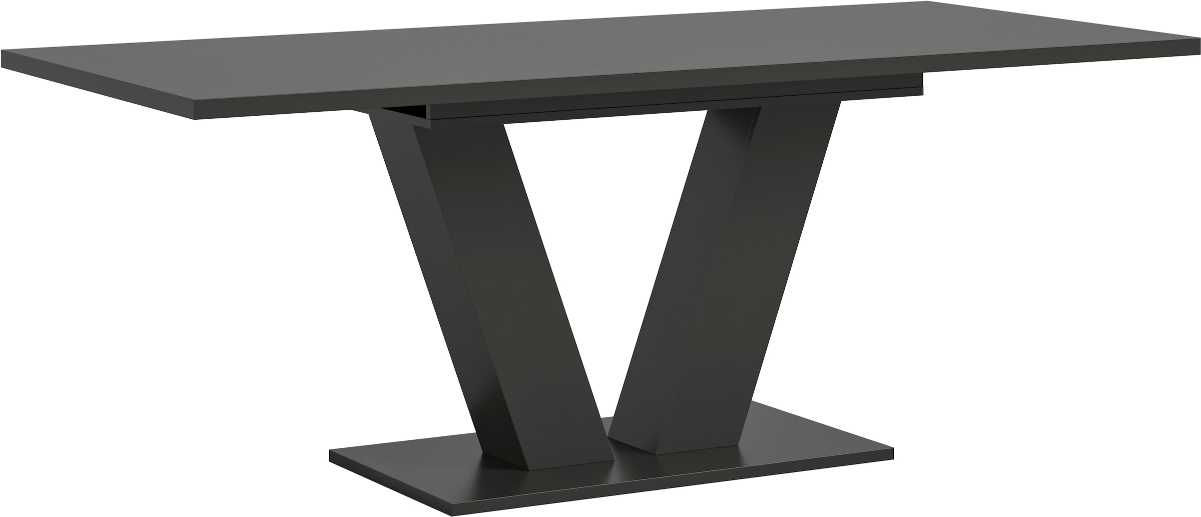 INOSIGN Esstisch »Motus, ausziehbar 150 -190 cm, inklusive 40 cm Einlegeplatte«, (Set, 1 St.), V-Gestell mit Bodenplatte, Tisch, Küchentisch, Esszimmer, Küche