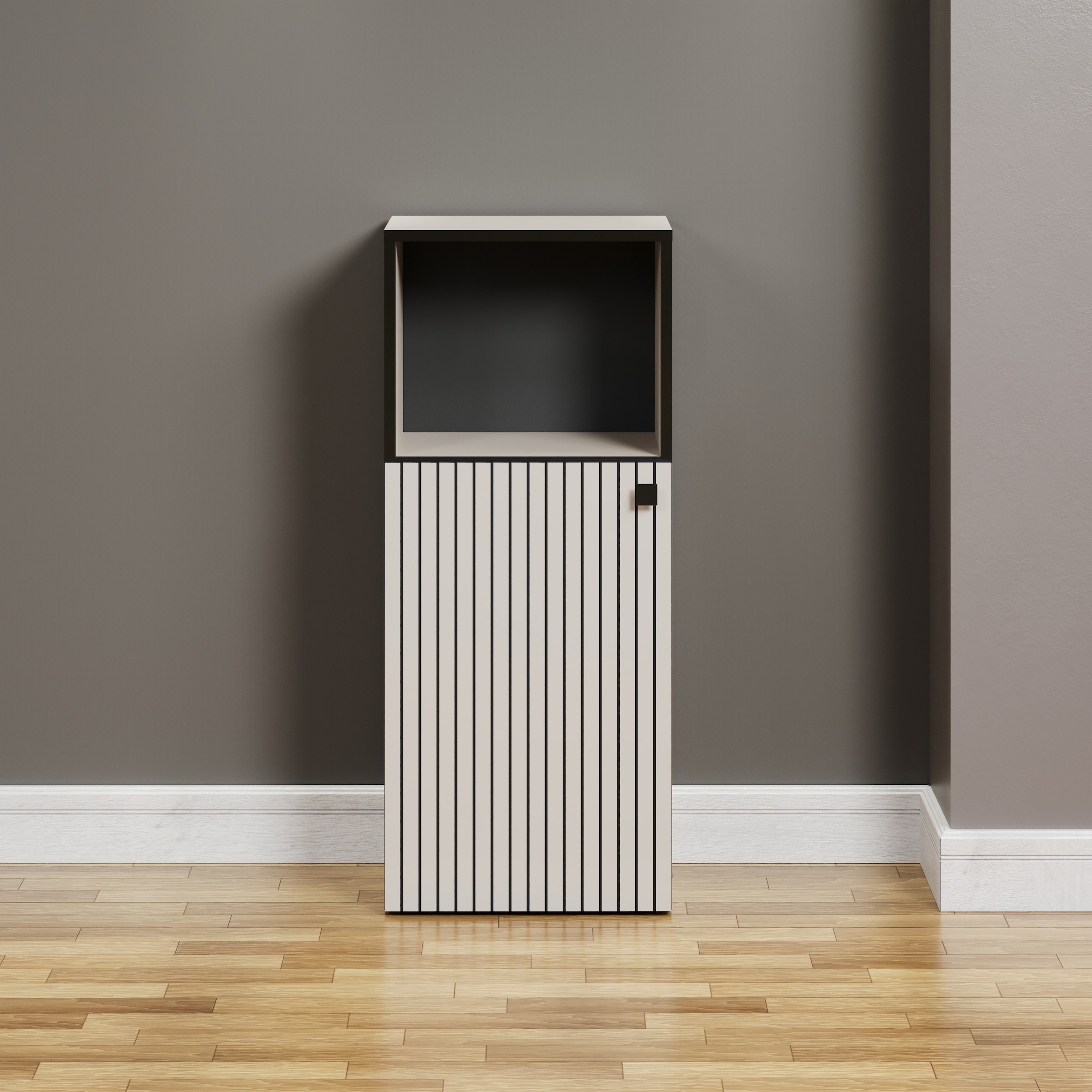 welltime Unterschrank »Amrum«, Badschrank mit offenem Fach und Rillenoptik - Masse (B/T/H) 40/31/95 cm
