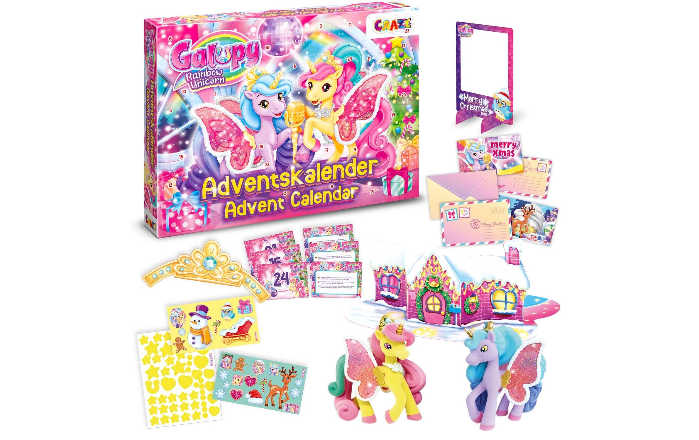 CRAZE Calendrier de l'Avent »Galupy Rainbow Unicorn« à partir de 3 ans