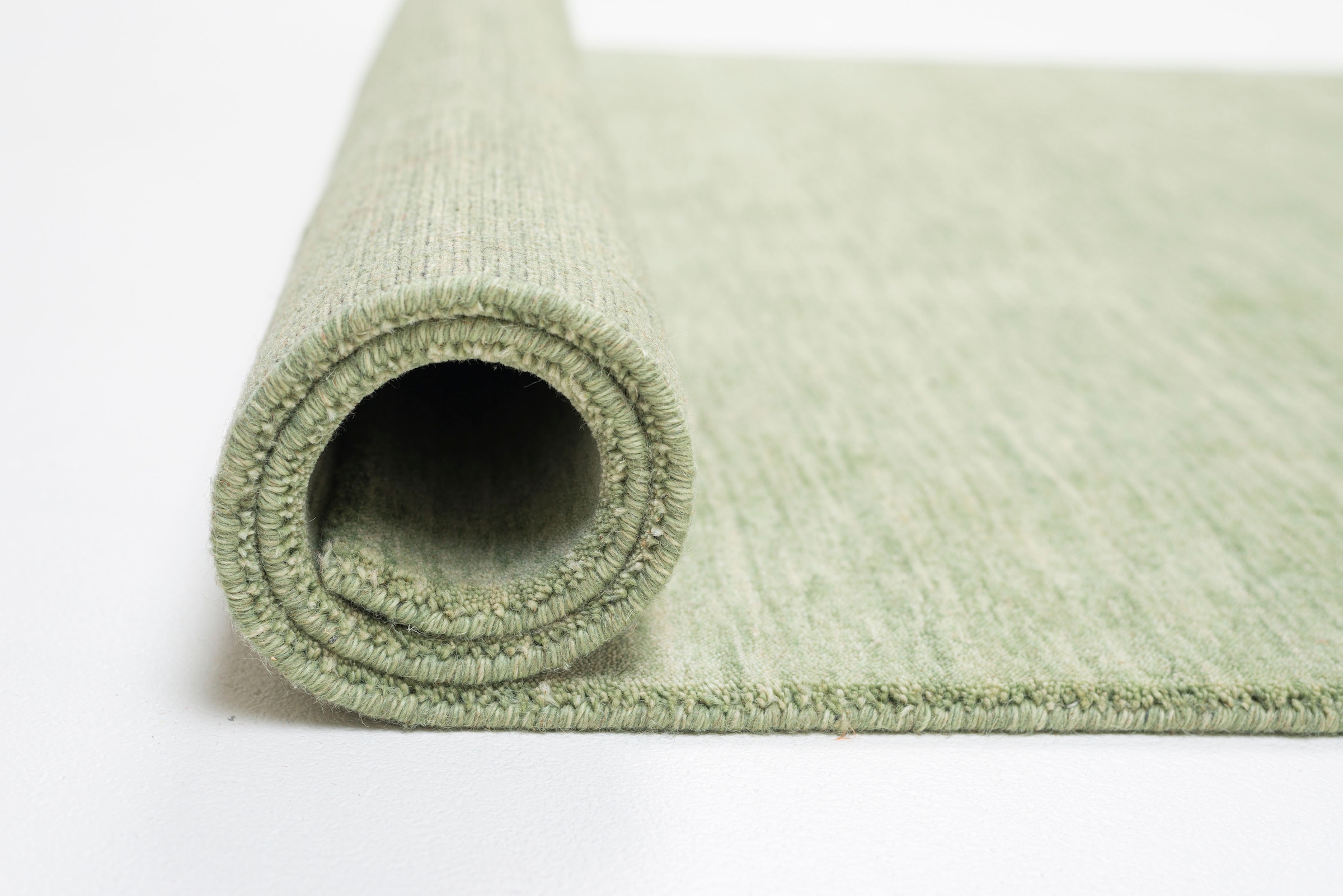 Sansibar Wollteppich »List«, rechteckig, 13 mm Höhe, Kurzflor, Handweb Teppich, meliert, reine Wolle, handgewebt