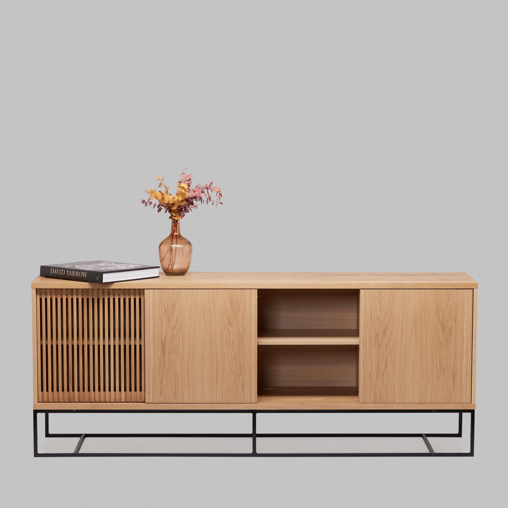 Woodman Sideboard »Ende«, Kommode, teilmassiv, Metallfüsse, Breite 188 cm, FSC®