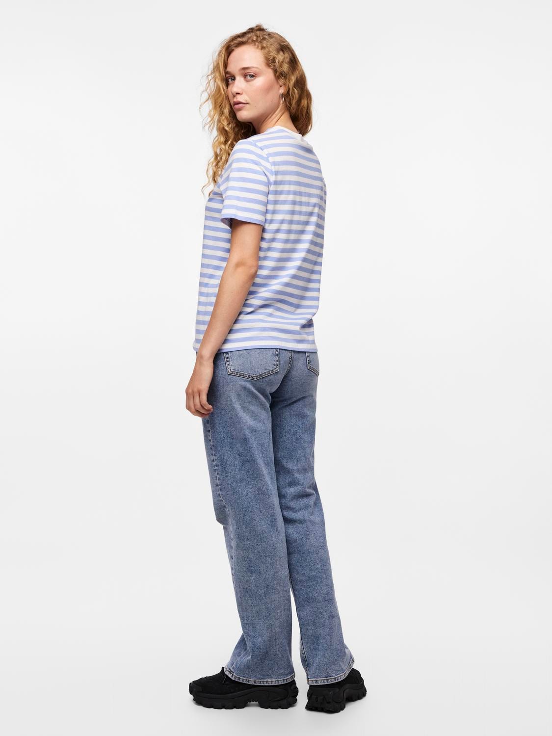 pieces Kurzarmshirt »PCRIA SS TEE STRIPES NOOS BC«