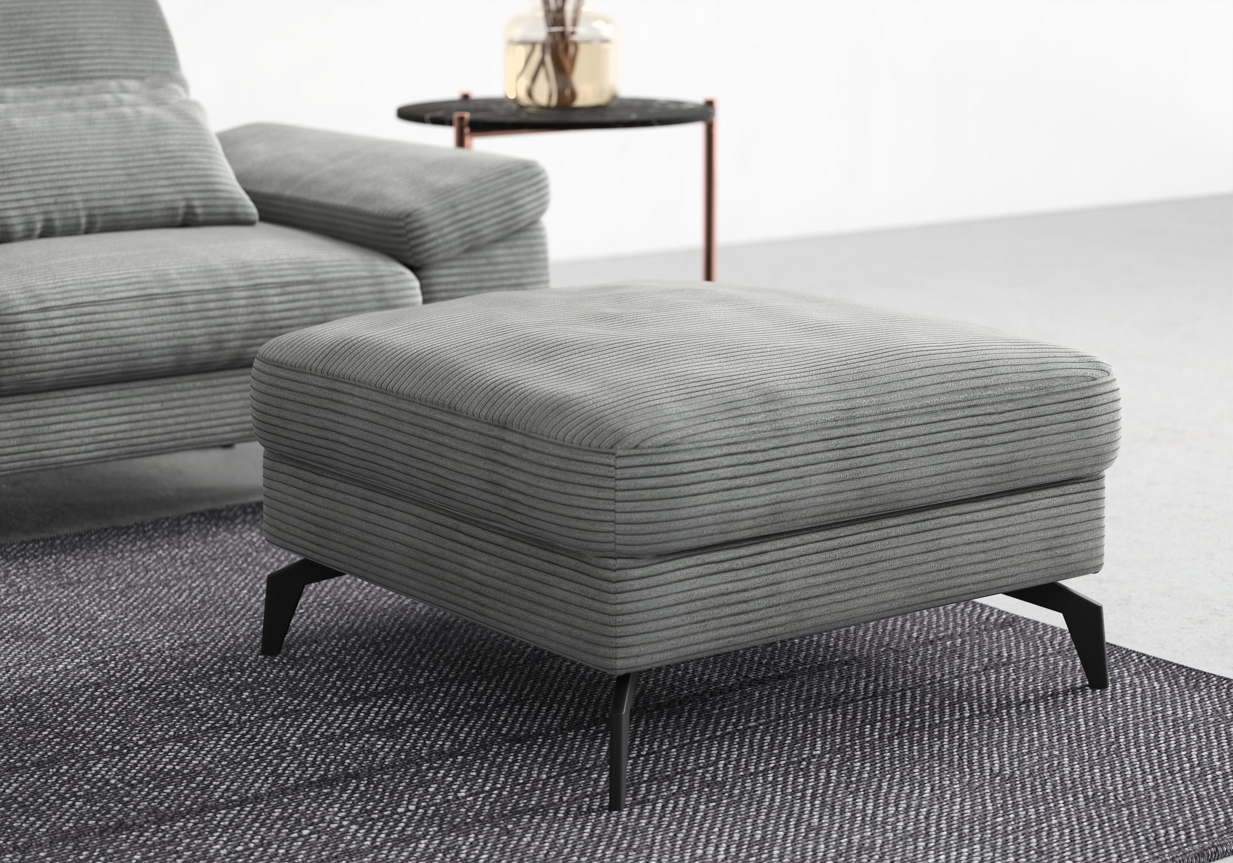 sit&more Polsterhocker »Cabana« mit stylischen Metallfüssen
