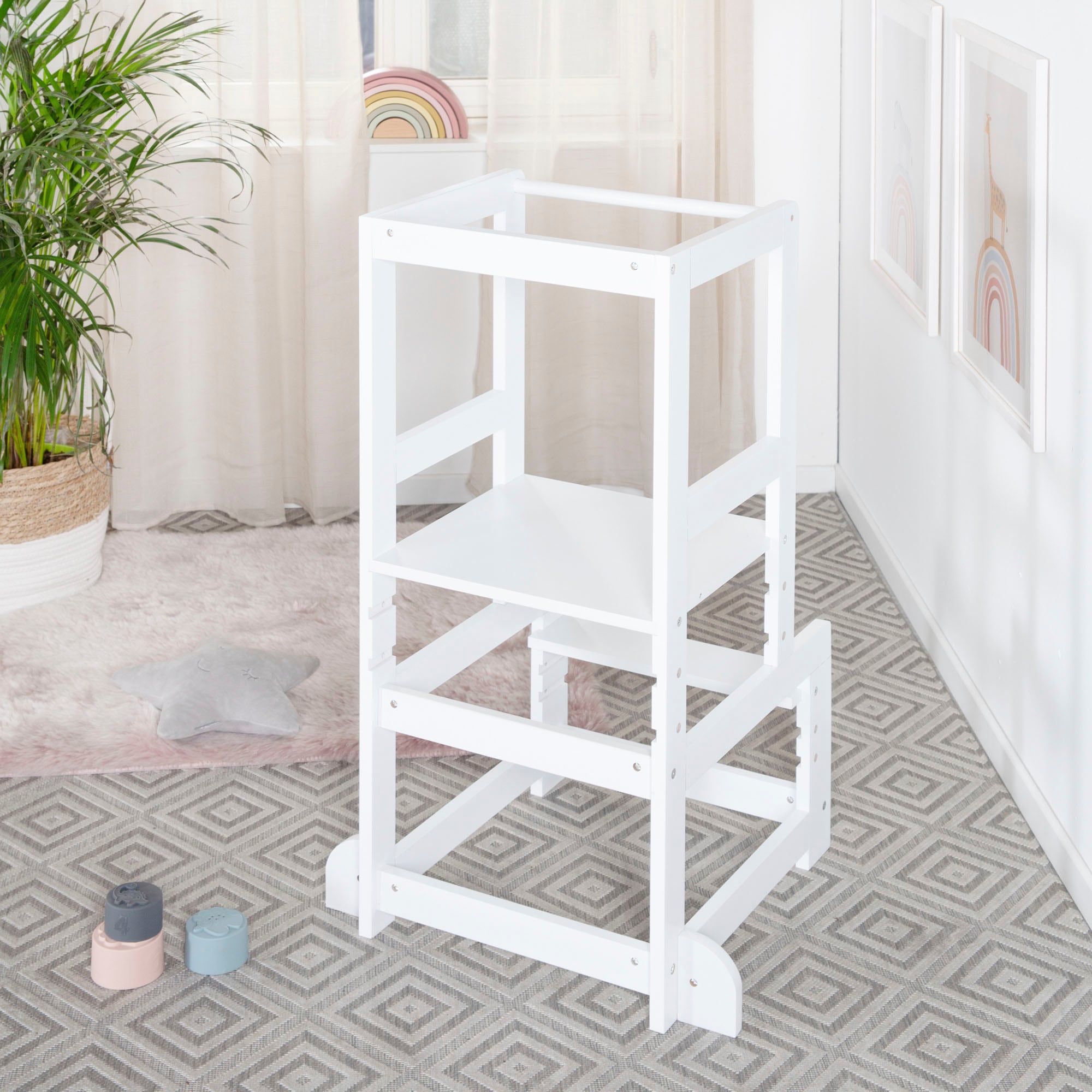 roba® Stehhilfe »Lernturm nach Montessori, weiss«
