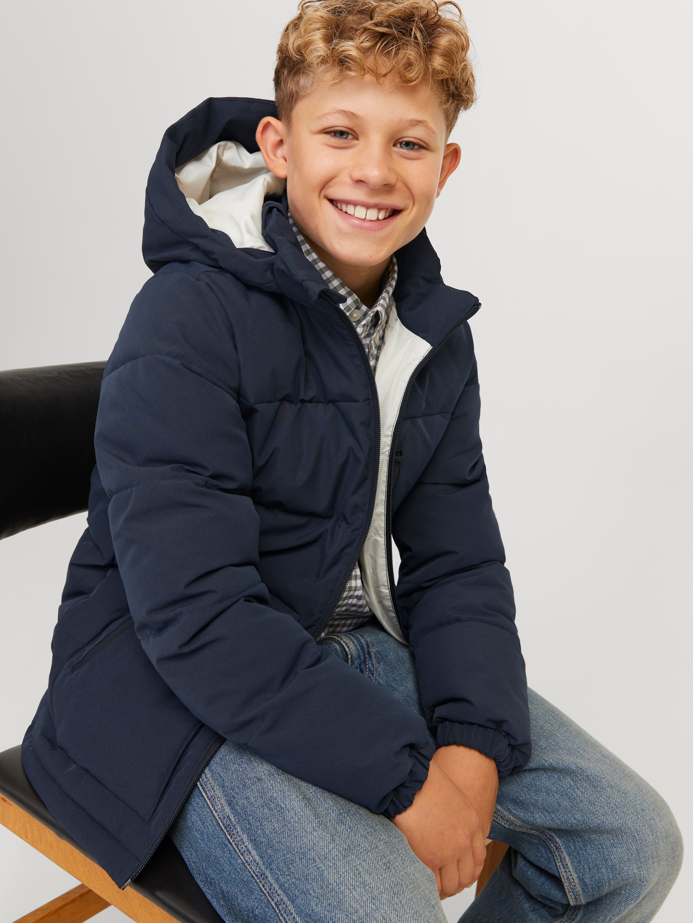 Jack & Jones Junior Steppjacke »JJEOTTO PUFFER JACKET SN JNR«, mit Kapuze